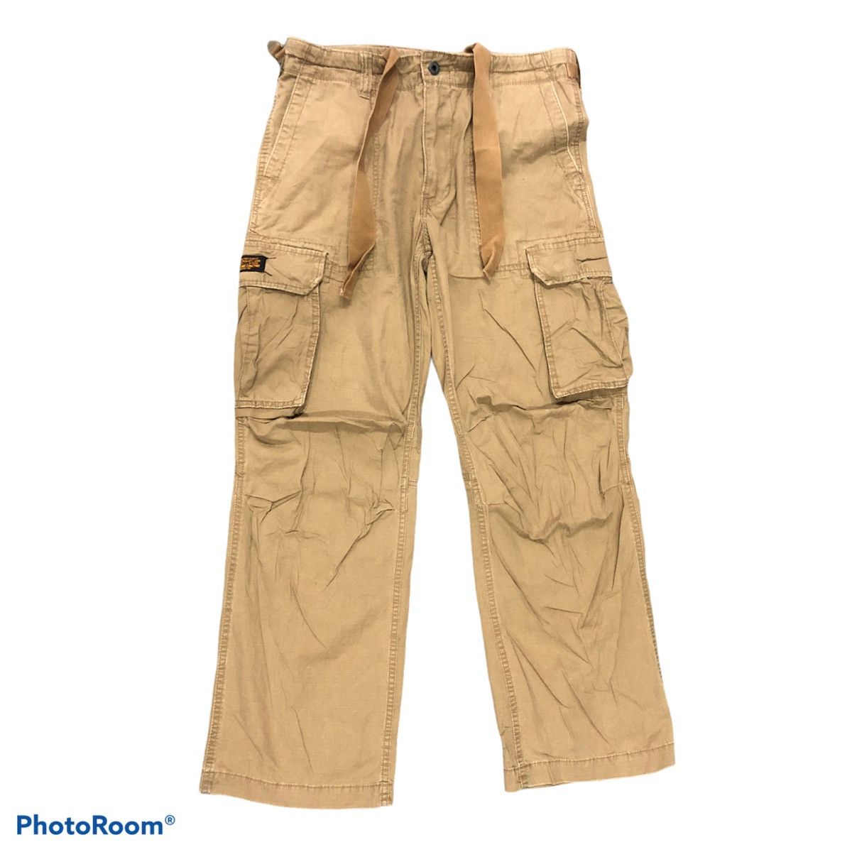 image of Polo Ralph Laurent Cargo Pants Military Multipocket Size 35 in Brown, Men's