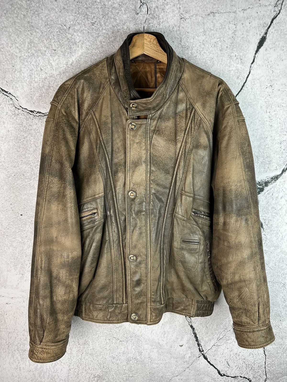 Vintage Vintage Avant Garde boxy leather jacket Size US M / EU 48-50 / 2 - 1 Thumbnail