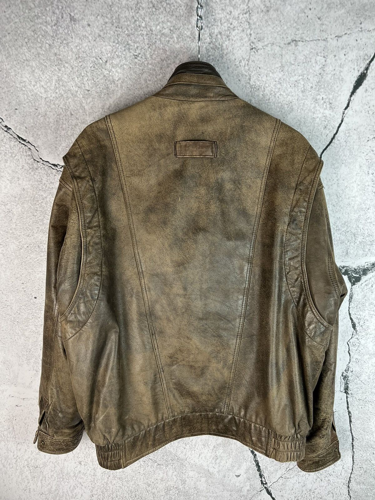 Vintage Vintage Avant Garde boxy leather jacket Size US M / EU 48-50 / 2 - 2 Thumbnail