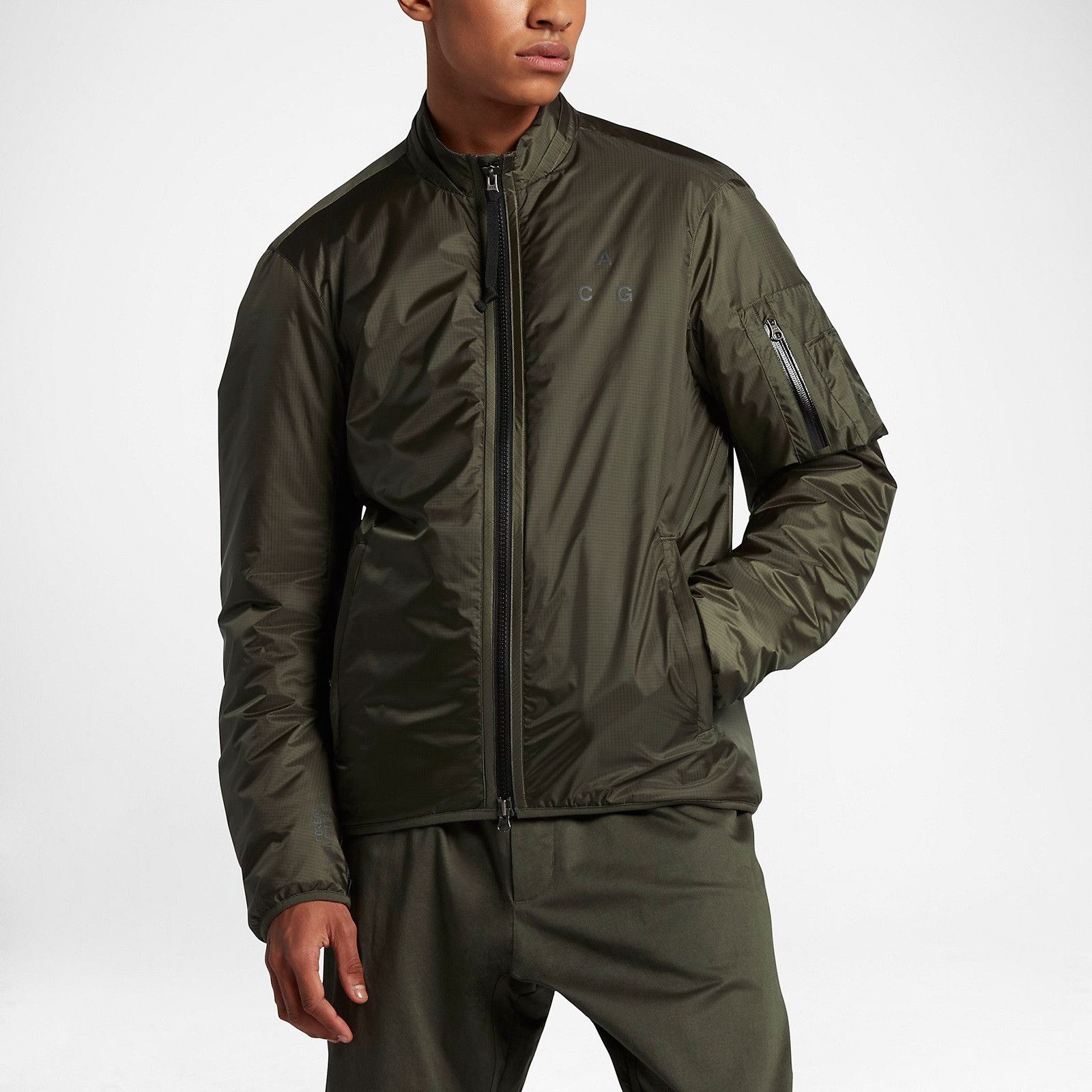 image of Nike Acg Goretex Metamorphosis Bomber Olive 829564 S in Olive Green, Men's (Size Small)