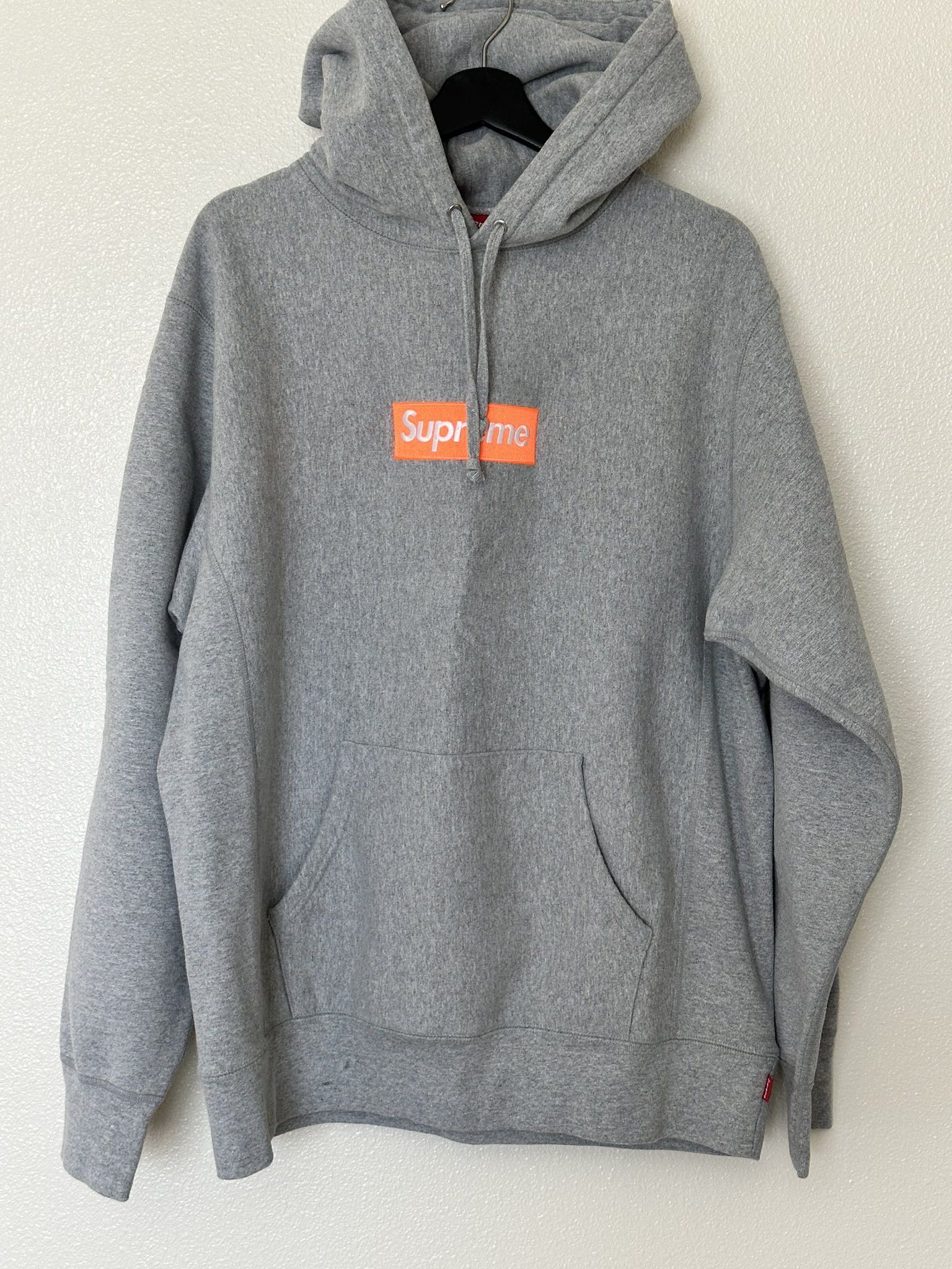 Supreme box best sale logo grey orange