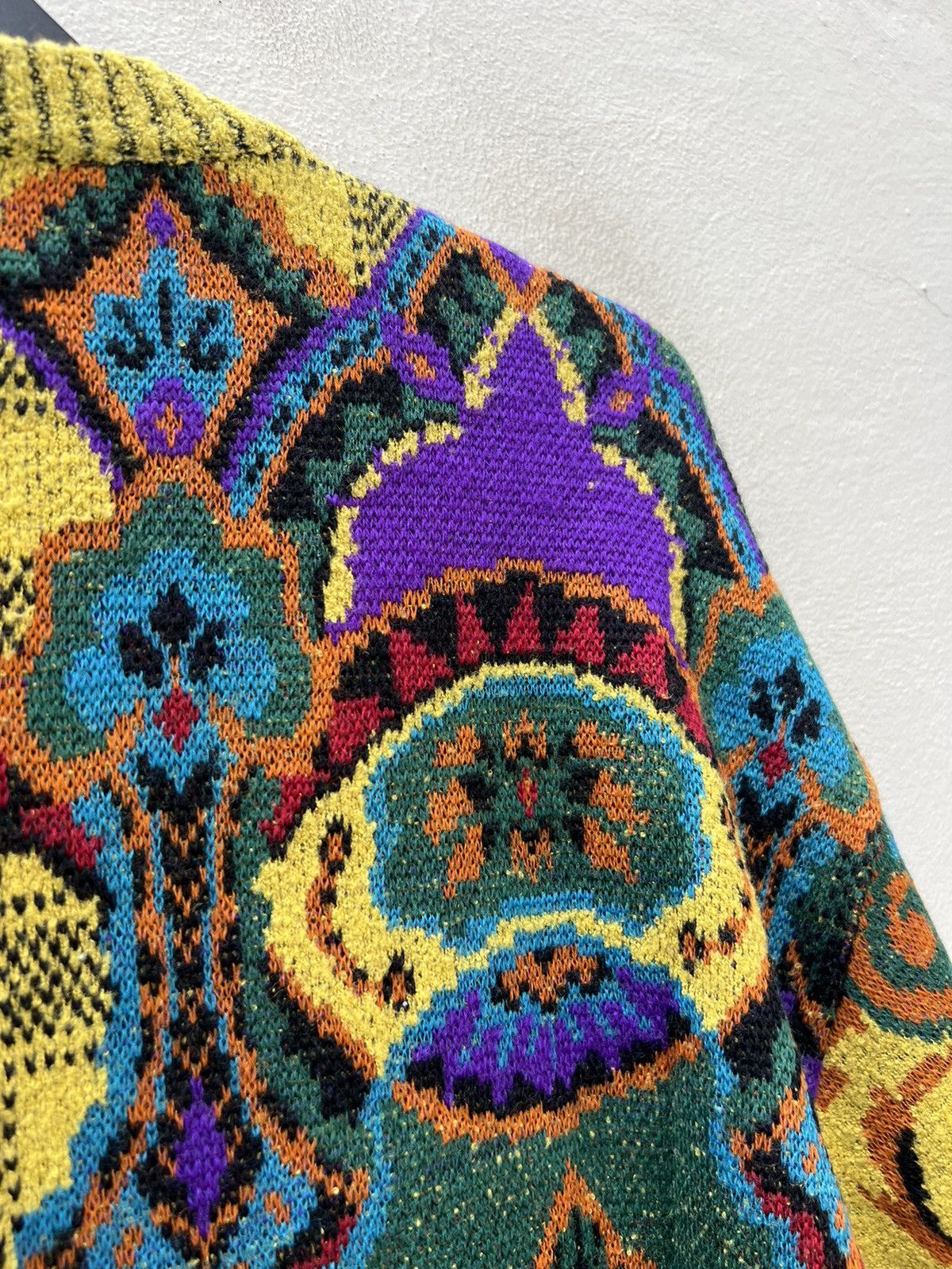Vintage × Yoshiyuki Konishi Vintage Yoshiyuki Konishi Japan Psychedelic Wool Knitwear Size US L / EU 52-54 / 3 - 12 Thumbnail