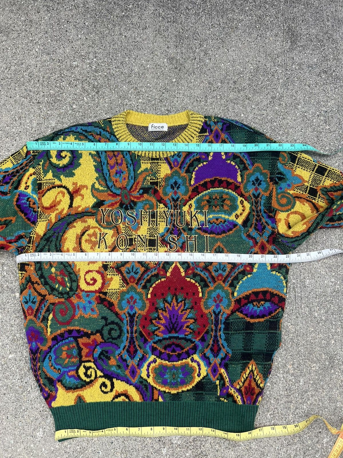 Vintage × Yoshiyuki Konishi Vintage Yoshiyuki Konishi Japan Psychedelic Wool Knitwear Size US L / EU 52-54 / 3 - 18 Thumbnail