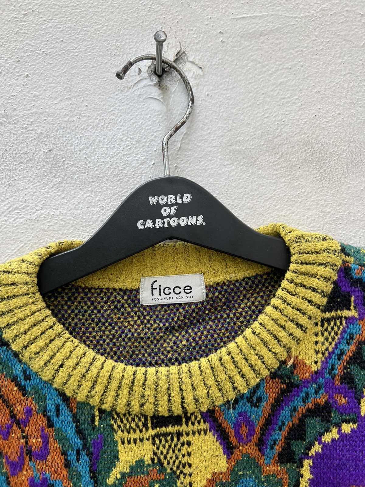 Vintage × Yoshiyuki Konishi Vintage Yoshiyuki Konishi Japan Psychedelic Wool Knitwear Size US L / EU 52-54 / 3 - 2 Thumbnail