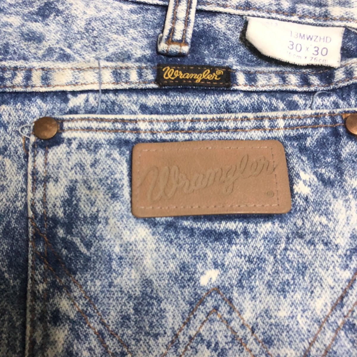 Vintage × Wrangler Vintage Wrangler Acid Wash Denim 80s Size US 29 - 8 Thumbnail