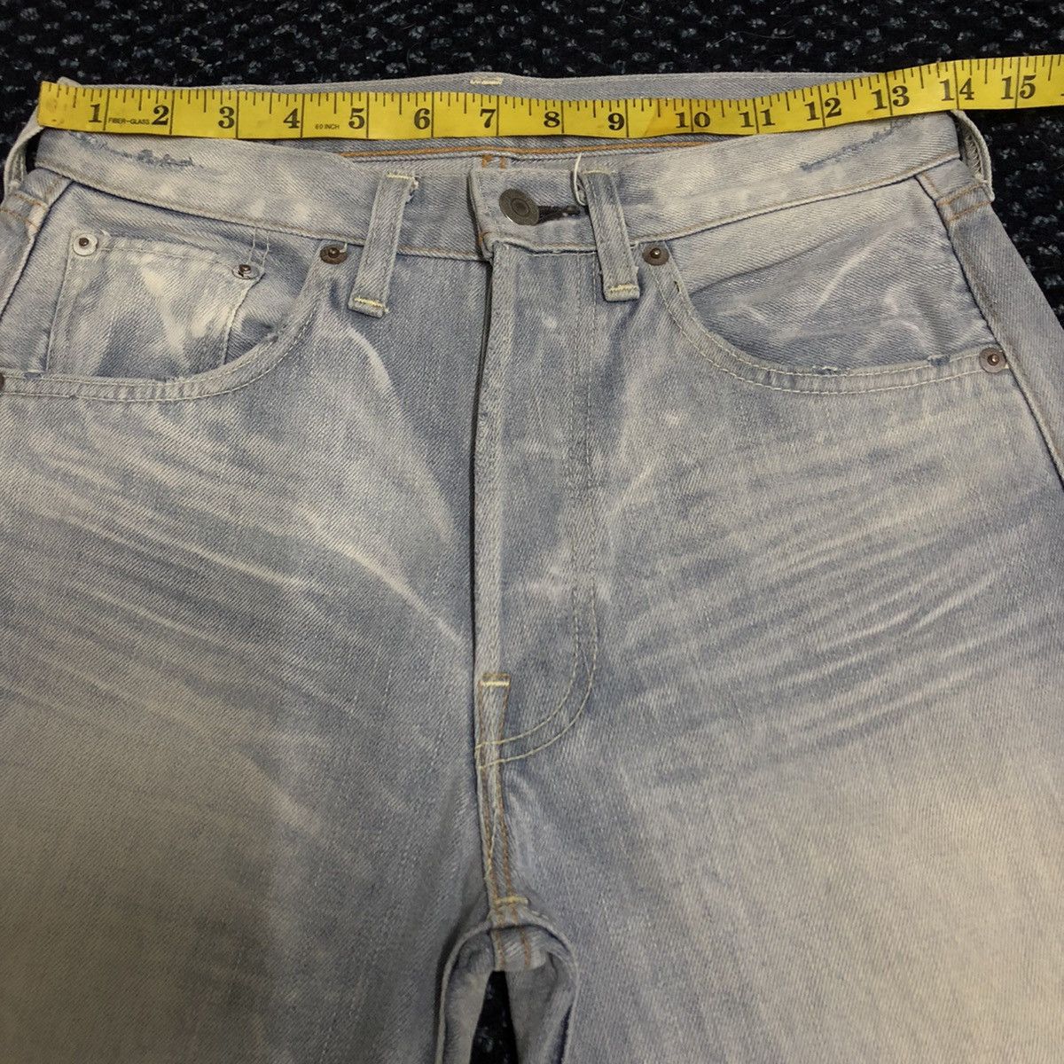 Levi's Levi’s LVC Selvedge Distressed Indigo Dye Lot 66501 Size US 28 / EU 44 - 8 Thumbnail