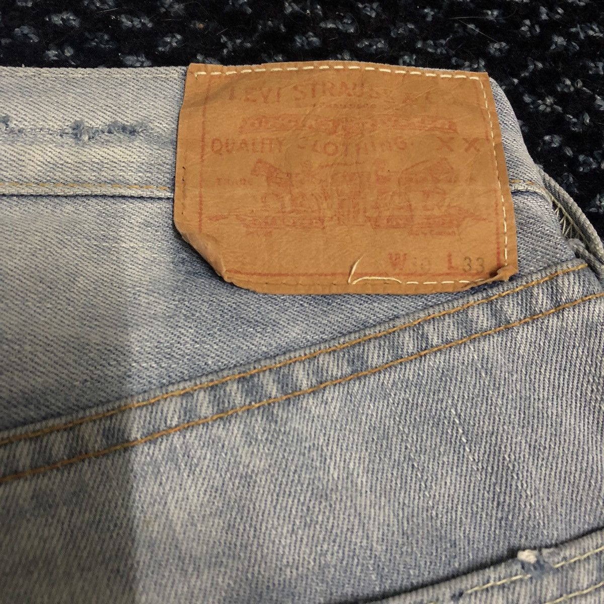 Levi's Levi’s LVC Selvedge Distressed Indigo Dye Lot 66501 Size US 28 / EU 44 - 14 Thumbnail