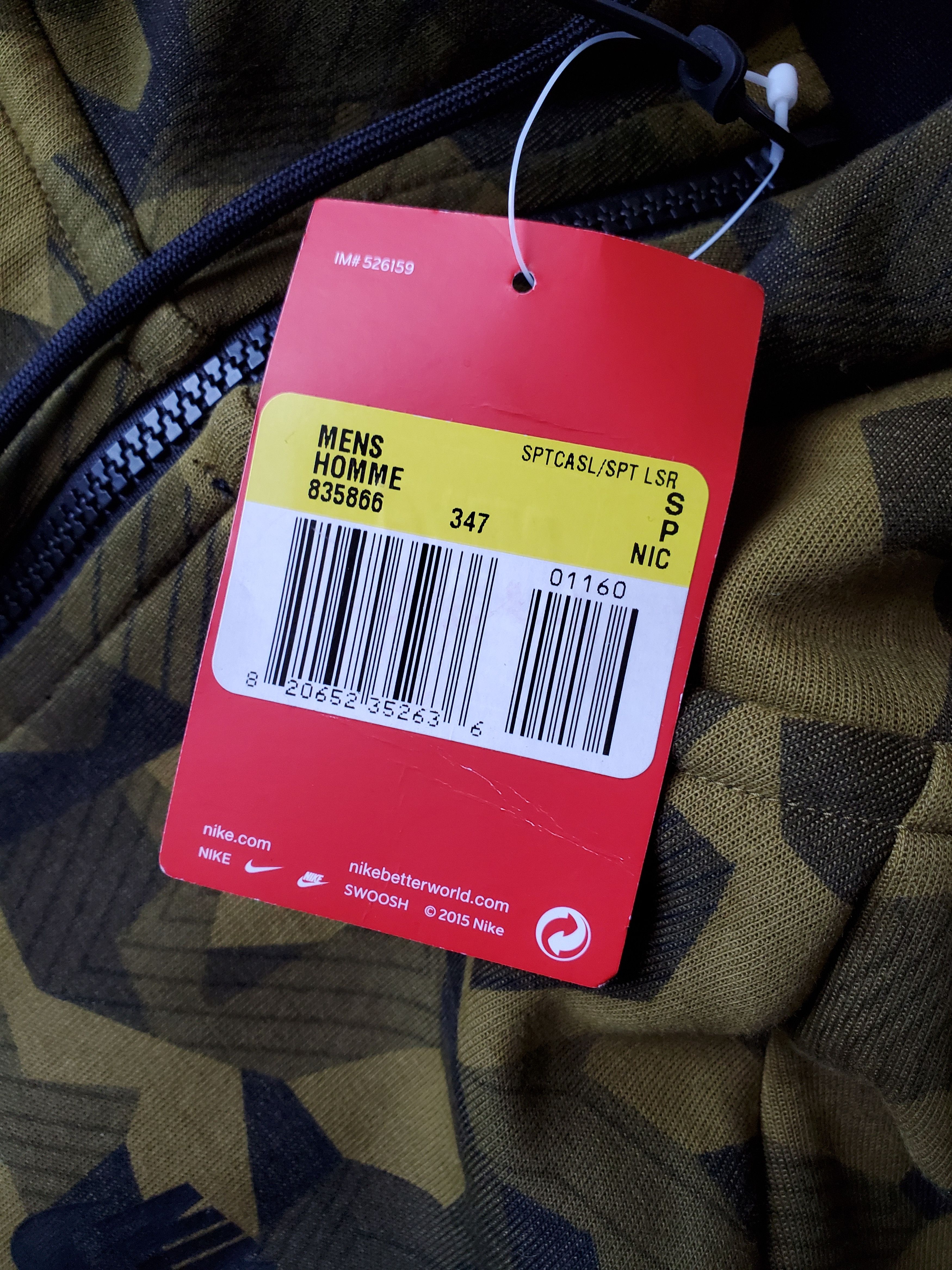 Nike NEW Nike Tech Fleece Camo Windrunner Small Olive 835866-3473 Size US S / EU 44-46 / 1 - 4 Thumbnail