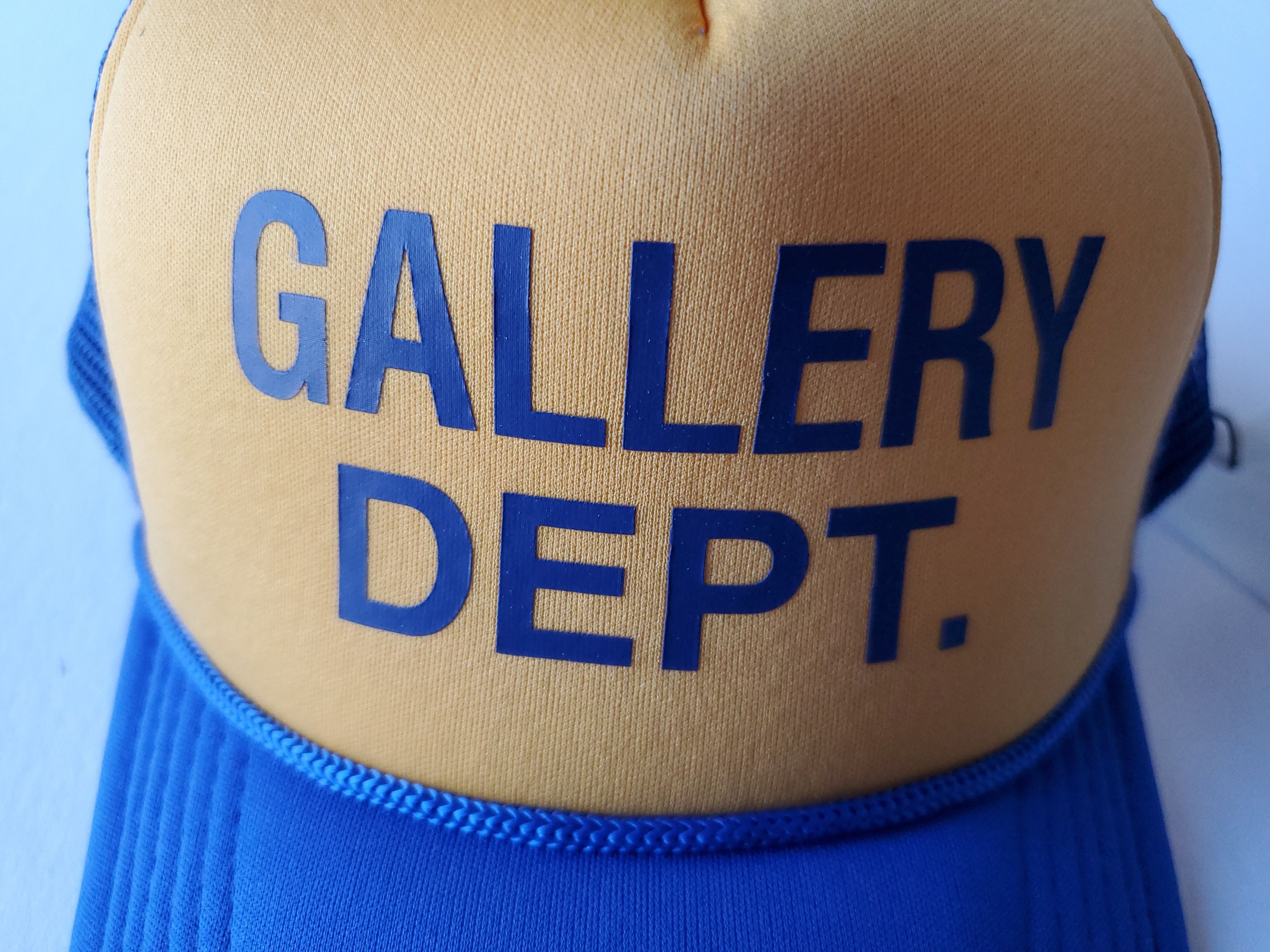 Gallery Dept. NEW Gallery Dept Logo Trucker Cap Hat Blue Yellow Size ONE SIZE - 9 Thumbnail