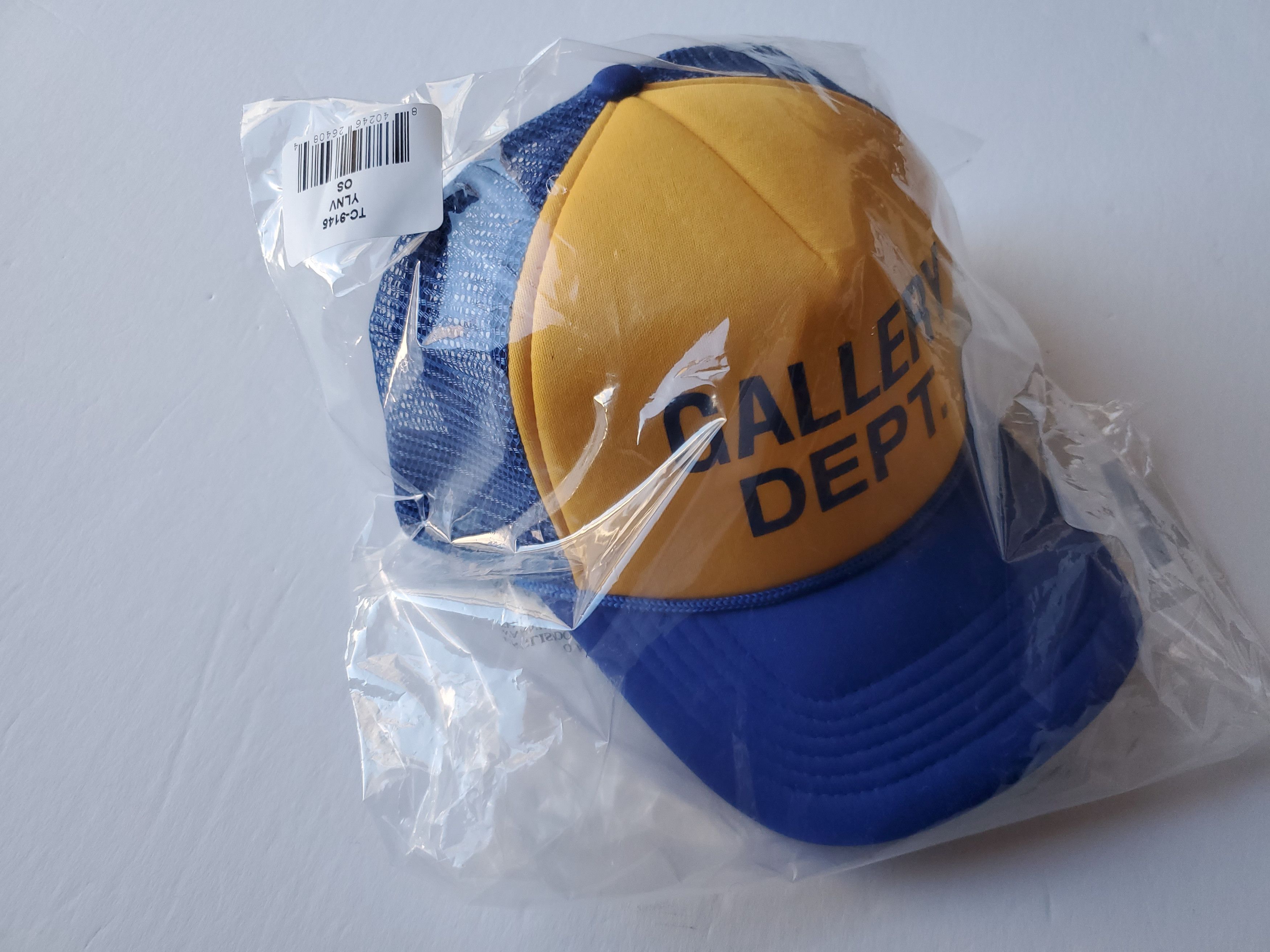 Gallery Dept. NEW Gallery Dept Logo Trucker Cap Hat Blue Yellow Size ONE SIZE - 3 Thumbnail