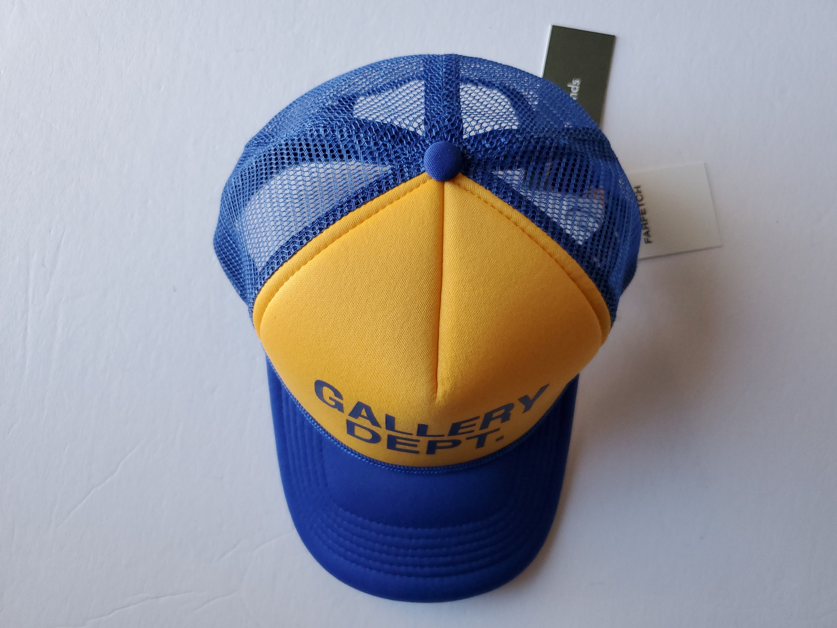 Gallery Dept. NEW Gallery Dept Logo Trucker Cap Hat Blue Yellow Size ONE SIZE - 8 Thumbnail