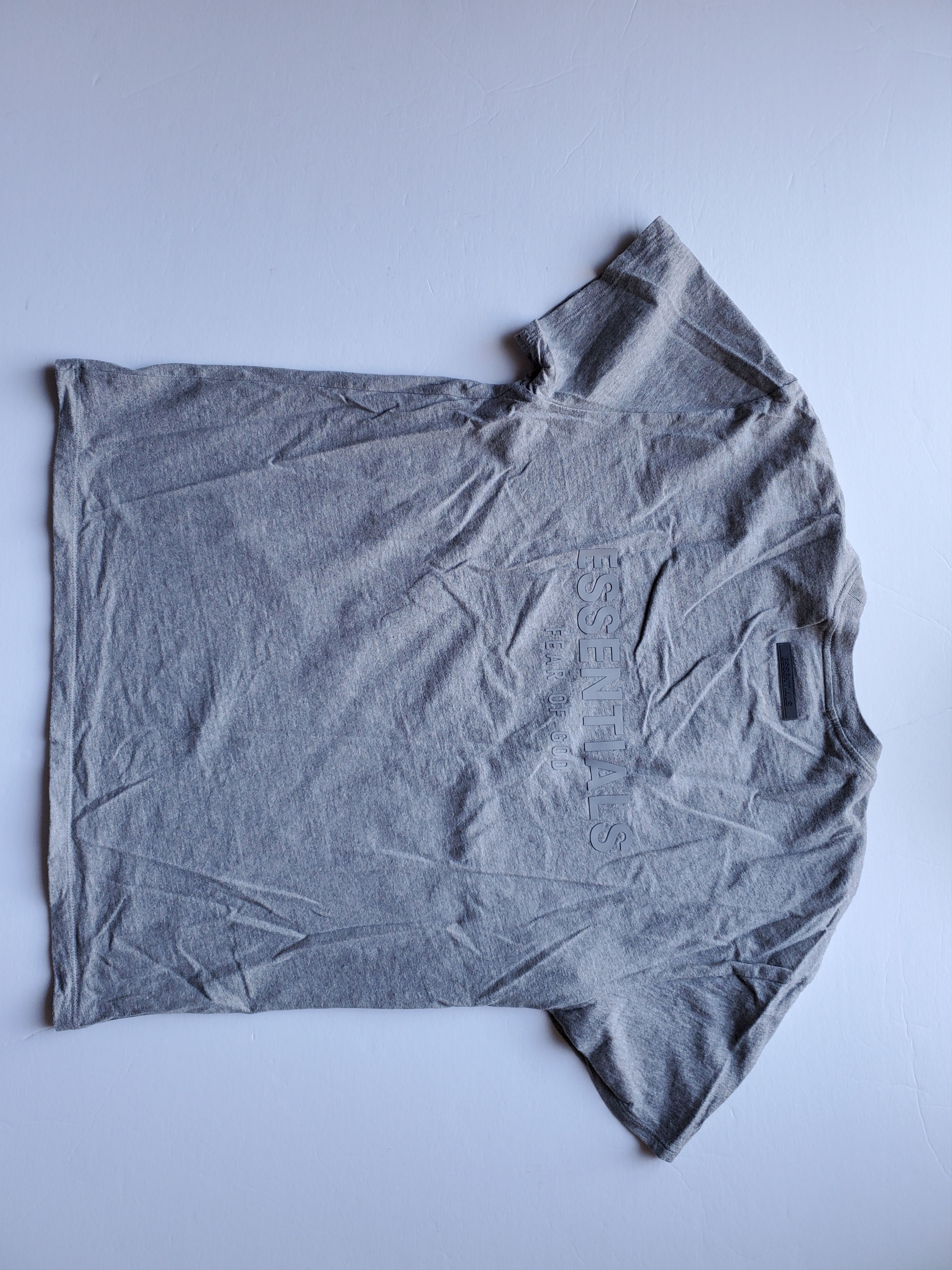 FOG Essentials T-Shirt Dark Heather Oatmeal Sz S SS21