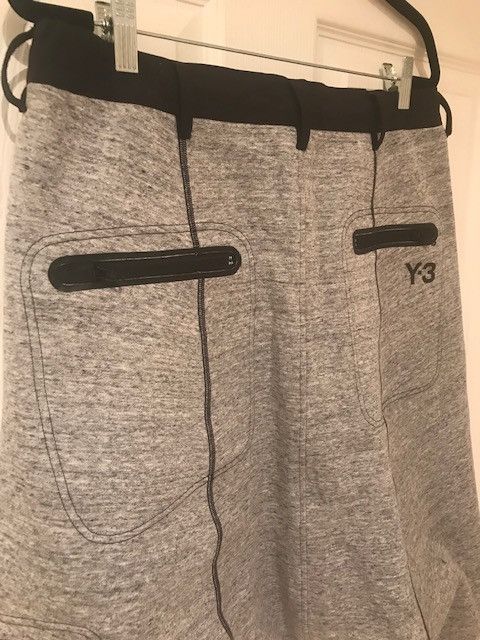 Adidas Y-3 3 Stripe Drop Crotch Tech Gray Shorts M Size US 32 / EU 48 - 6 Thumbnail