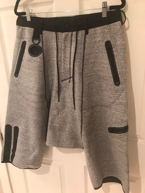 Adidas Y-3 3 Stripe Drop Crotch Tech Gray Shorts M Size US 32 / EU 48 - 2 Thumbnail