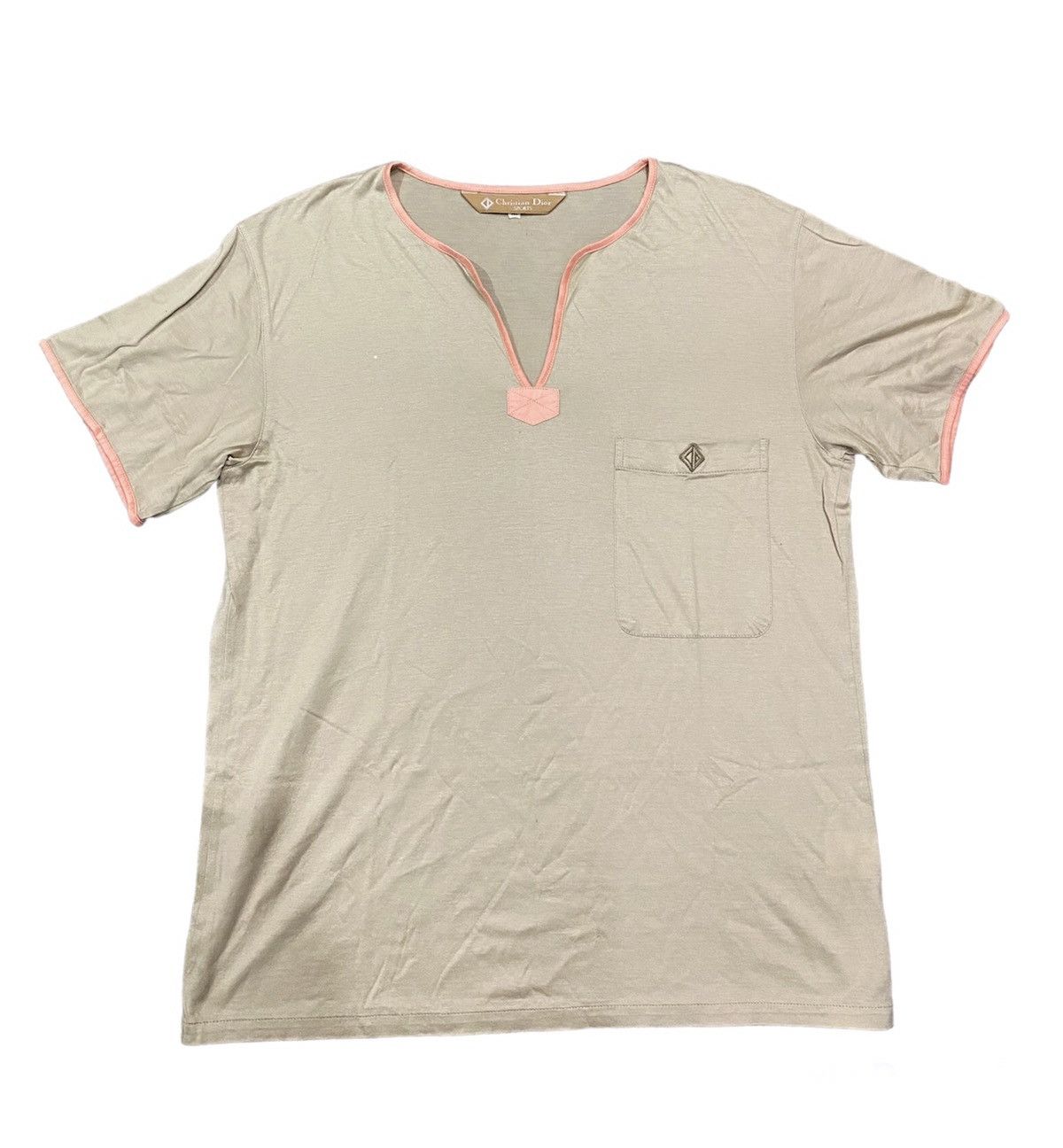 Christian Dior Monsieur × Dior × Vintage Vintage Christian Dior Crewneck Single Pocket Shirt Size US M / EU 48-50 / 2 - 1 Thumbnail