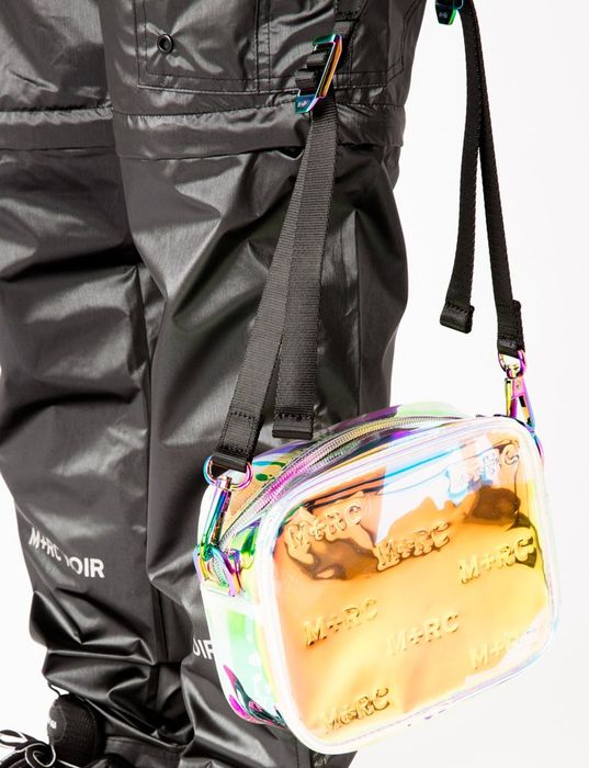 M+Rc Noir Embossed Hills Transparent PVC Bag - M+RC Noir Rainbow