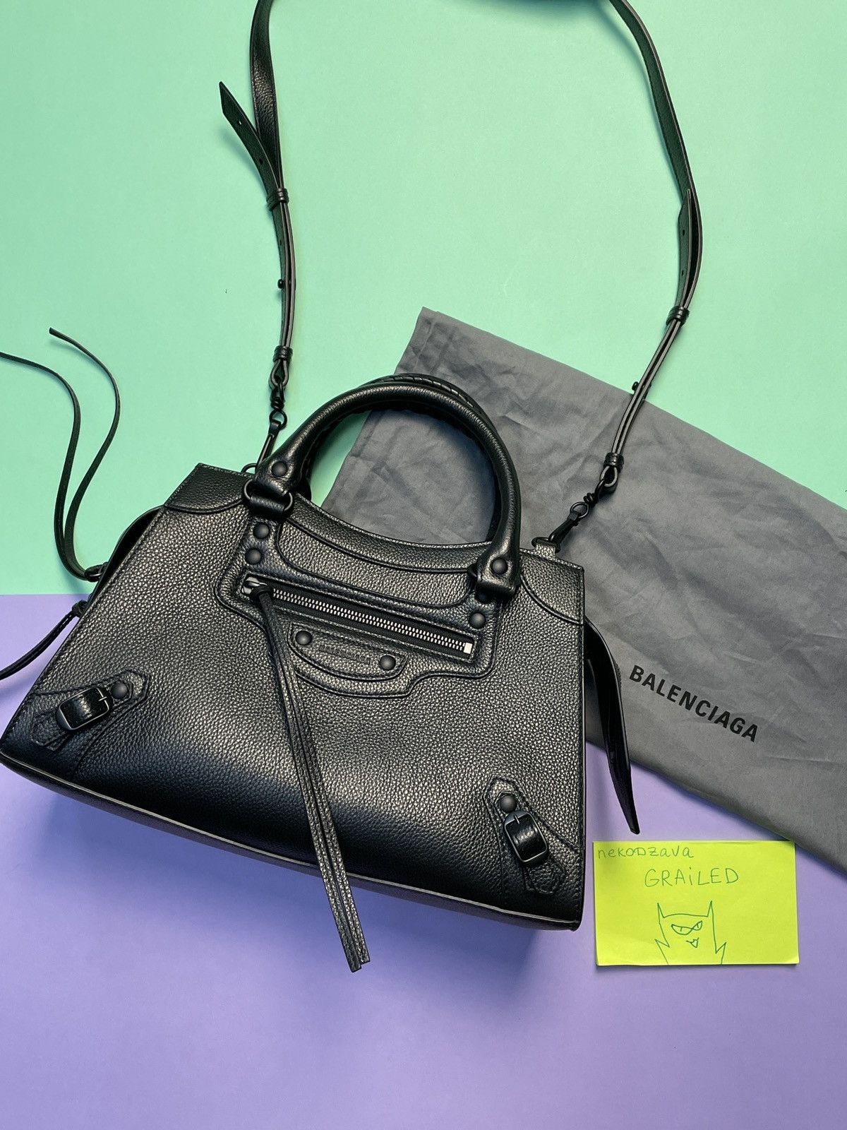 Balenciaga balenciaga neo classic city bag grained calfskin black Size ONE SIZE - 2 Thumbnail