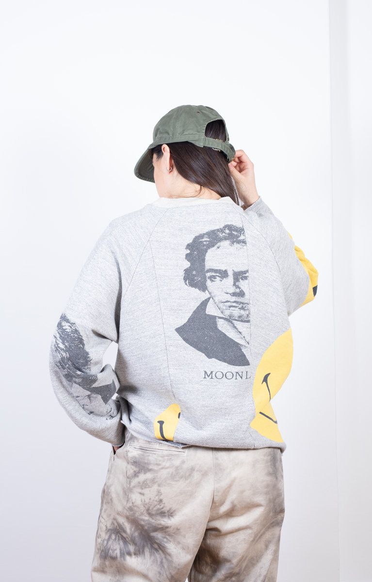 Kapital Kapital Beethoven / Smilie Top Fleece Re-Construct BIG SWT. Size US L / EU 52-54 / 3 - 19 Thumbnail