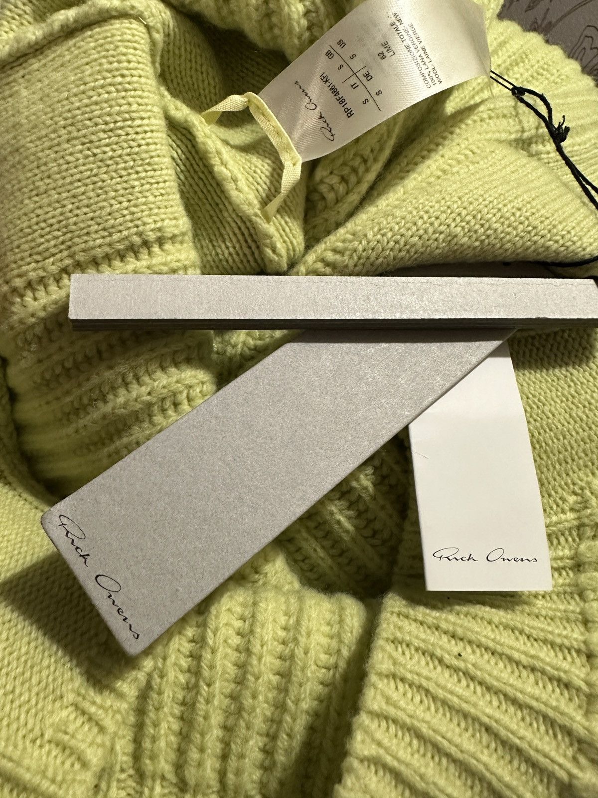 Rick Owens Rick Owens Lime Fisherman Turtleneck Size US S / EU 44-46 / 1 - 8 Thumbnail
