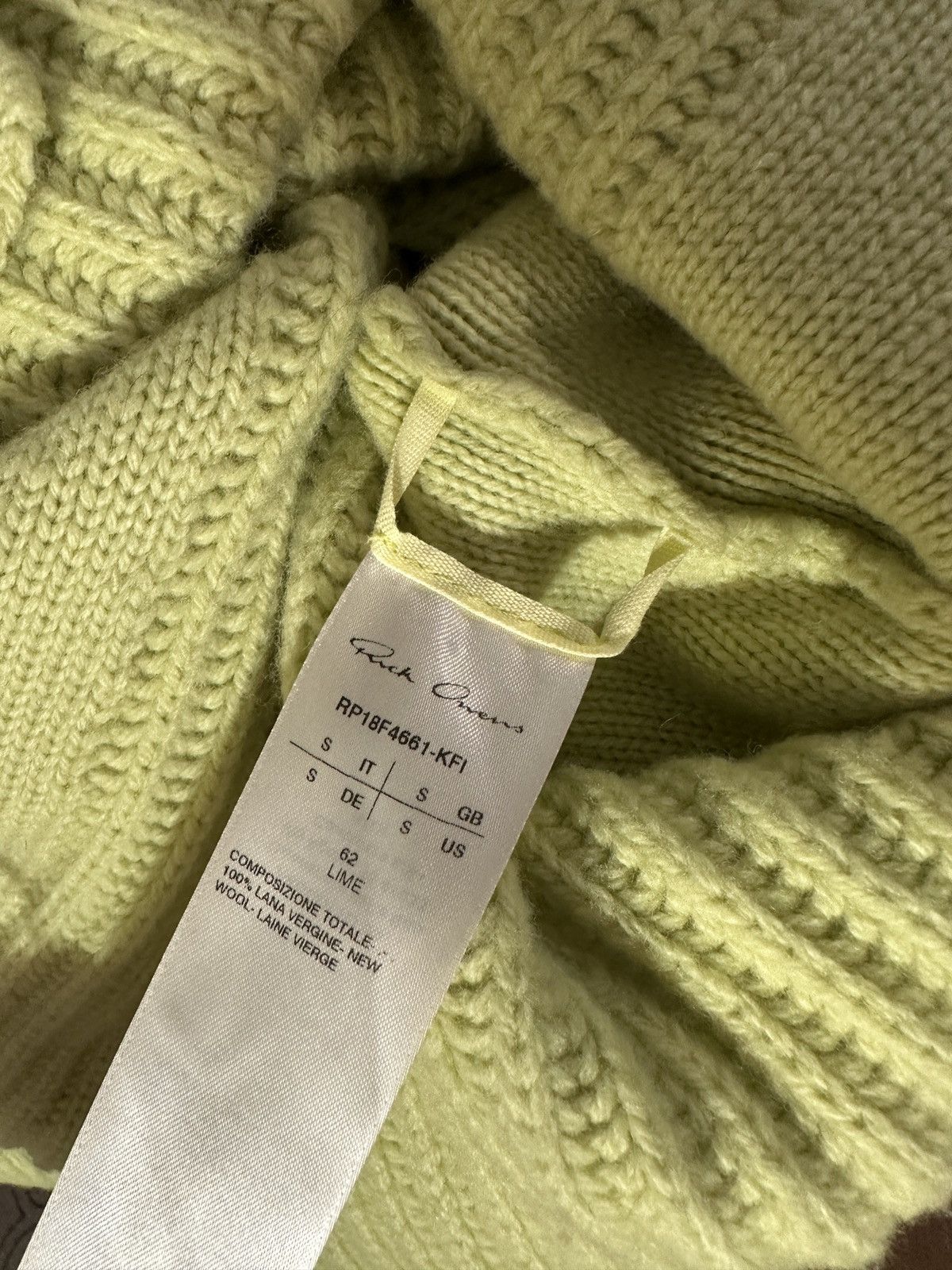 Rick Owens Rick Owens Lime Fisherman Turtleneck Size US S / EU 44-46 / 1 - 7 Thumbnail