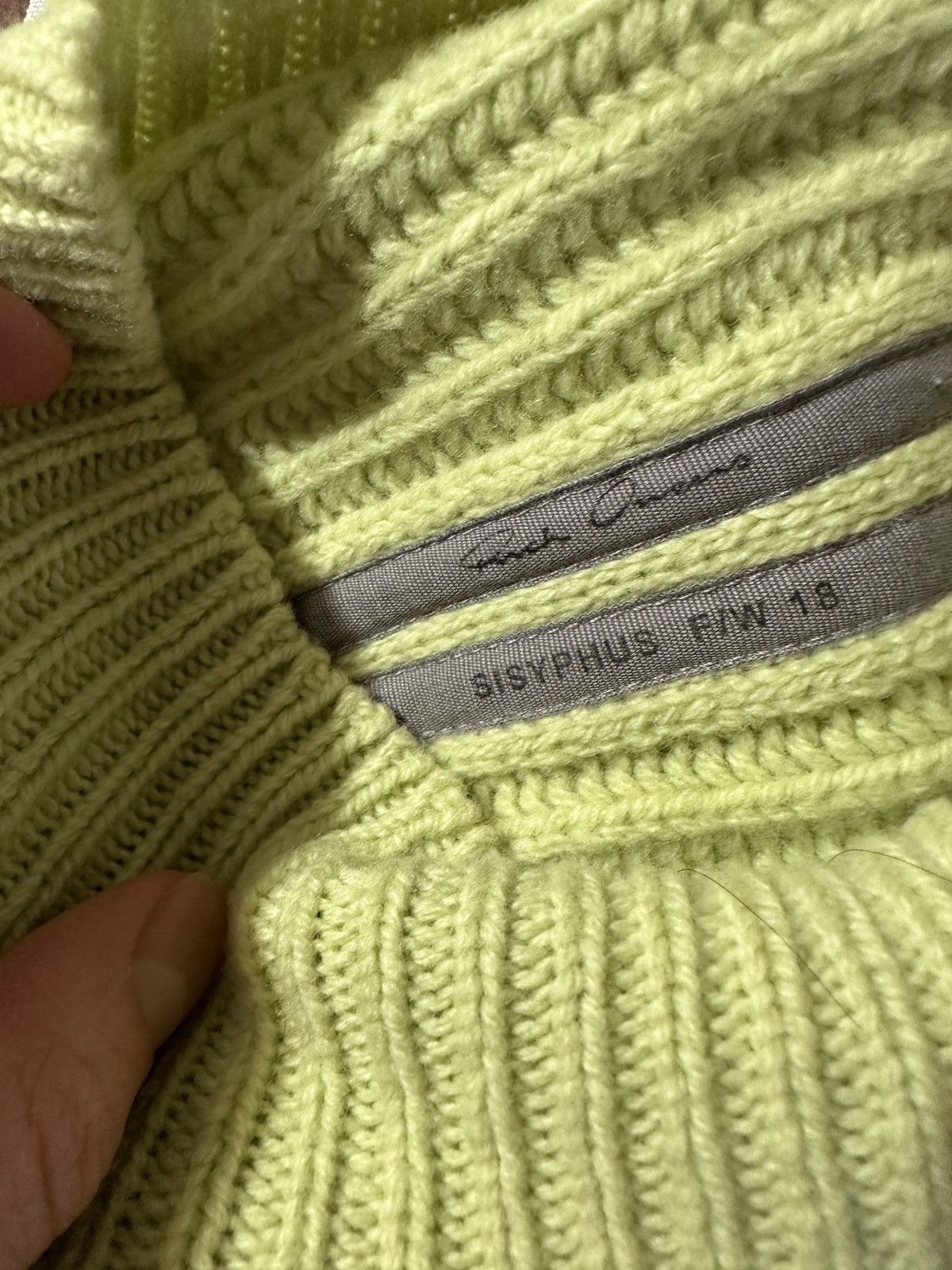Rick Owens Rick Owens Lime Fisherman Turtleneck Size US S / EU 44-46 / 1 - 6 Thumbnail