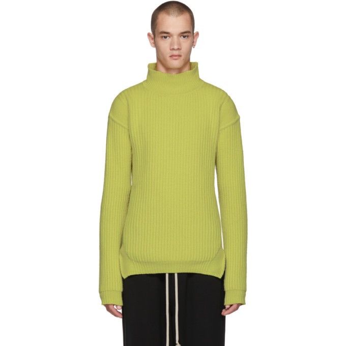 Rick Owens Rick Owens Lime Fisherman Turtleneck Size US S / EU 44-46 / 1 - 1 Thumbnail