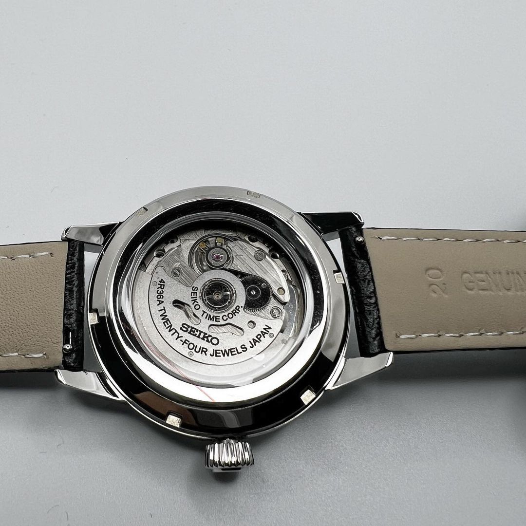 Seiko Presage Automatico 40.5mm Quadrante Blu: Orologio Meccanico Con Fondello Trasparente E Cinturino In Pelle