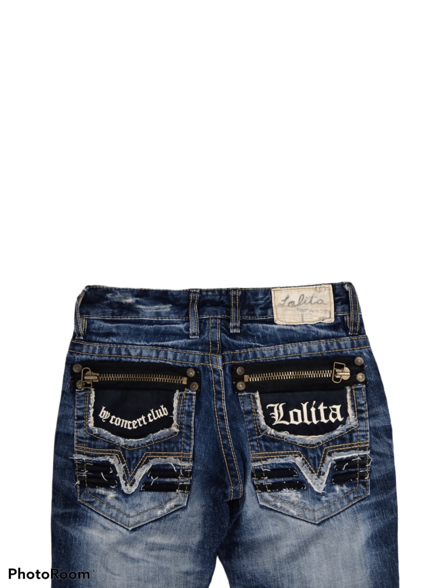 Japanese Brand TRENDING FLARED🔥DISTRESSED LOLITA DENIM PANTS Size US 27 - 4 Thumbnail