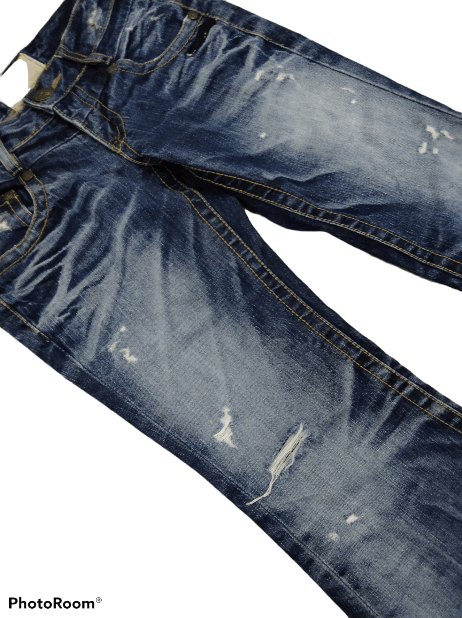Japanese Brand TRENDING FLARED🔥DISTRESSED LOLITA DENIM PANTS Size US 27 - 5 Thumbnail