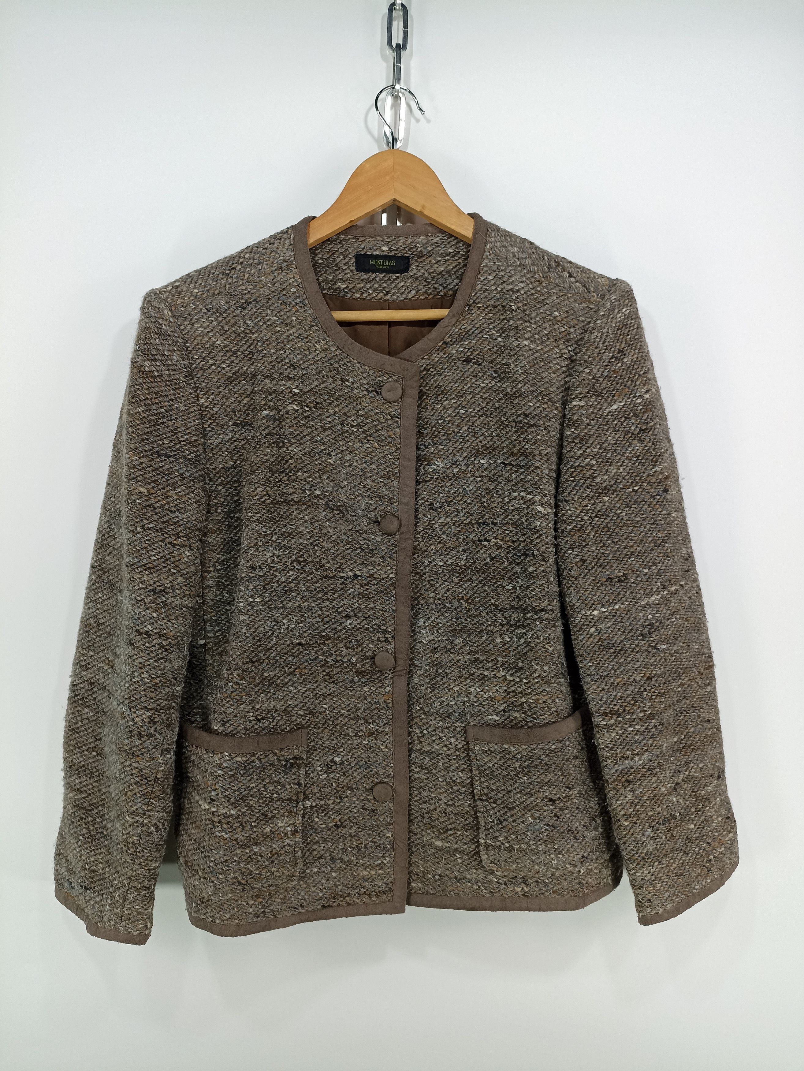 Japanese Brand × Vintage Vintage Mont Lilas Thick Cardigan button Jacket Size US S / EU 44-46 / 1 - 1 Thumbnail