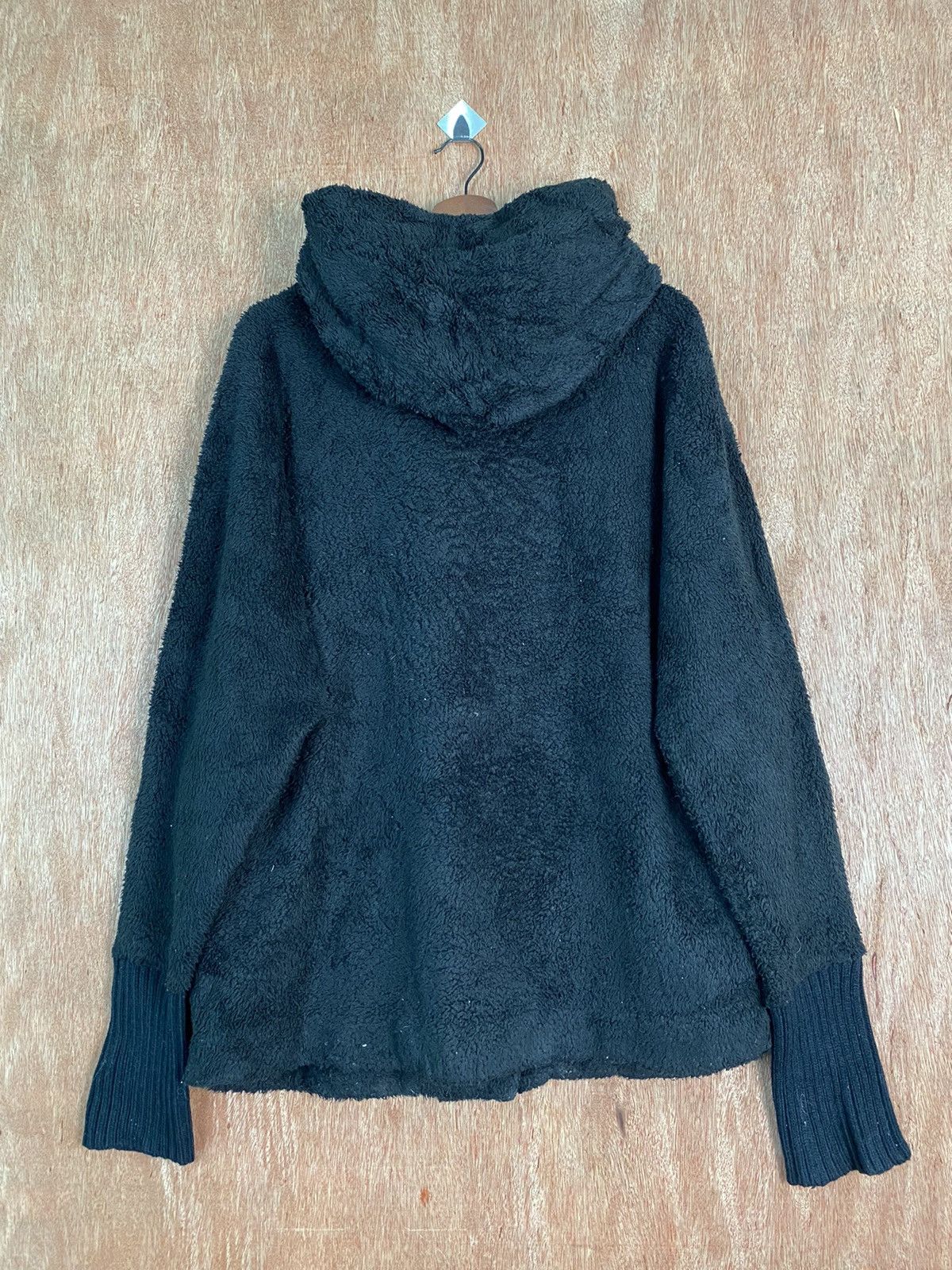 Japanese Brand DLS Jeanasis Black fleece Mohair Hooded Knit Sweaters #BB601 Size US XL / EU 56 / 4 - 6 Thumbnail