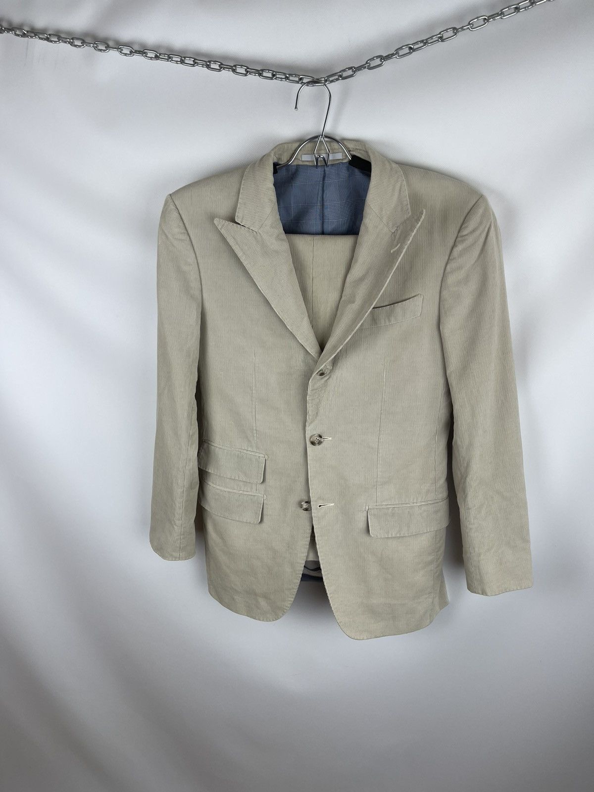 Suitsupply Suitsupply beige corduroy 2 piece suit size 44 EUR 35 US/UK Size 36R - 11 Thumbnail