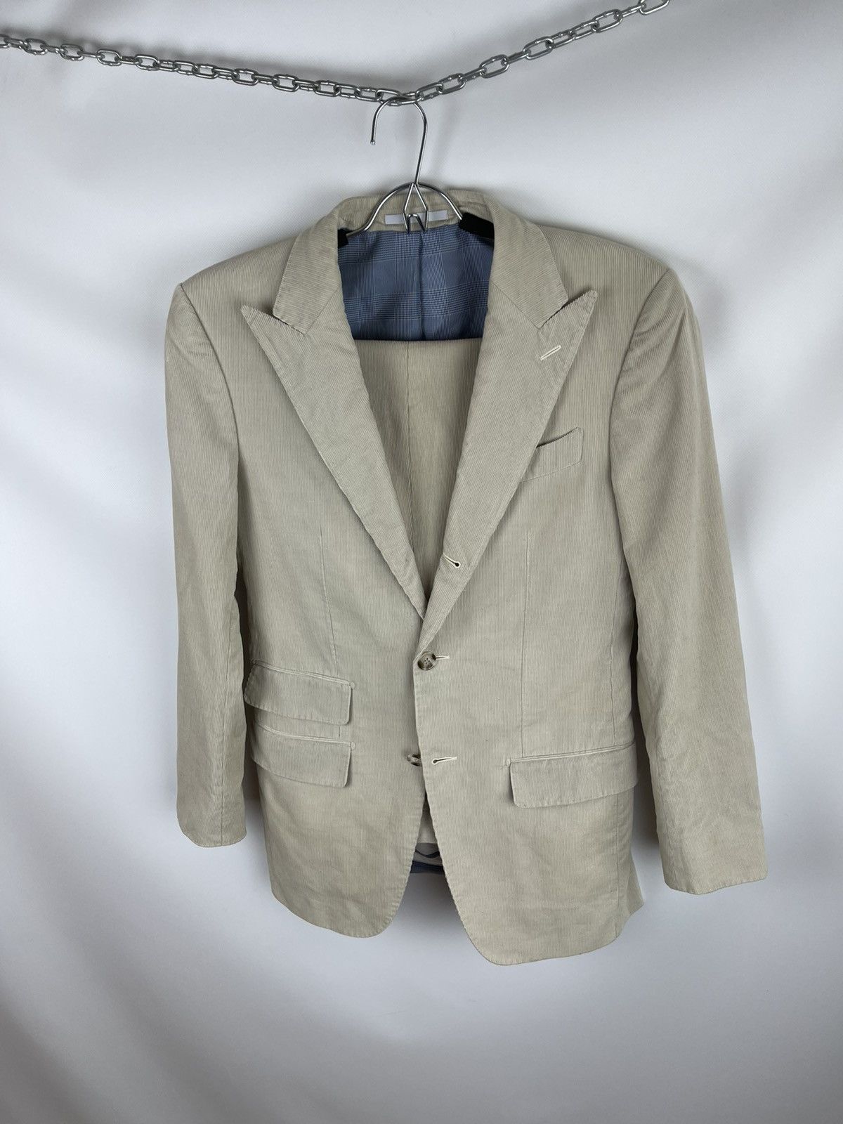 Suitsupply Suitsupply beige corduroy 2 piece suit size 44 EUR 35 US/UK Size 36R - 2 Thumbnail