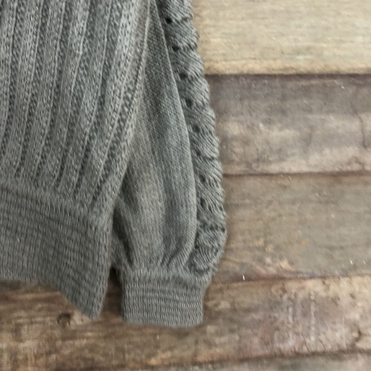 Aran Isles Knitwear Lagu Brown cable aran isle Knit Cardigan #515B Size M / US 6-8 / IT 42-44 - 4 Thumbnail