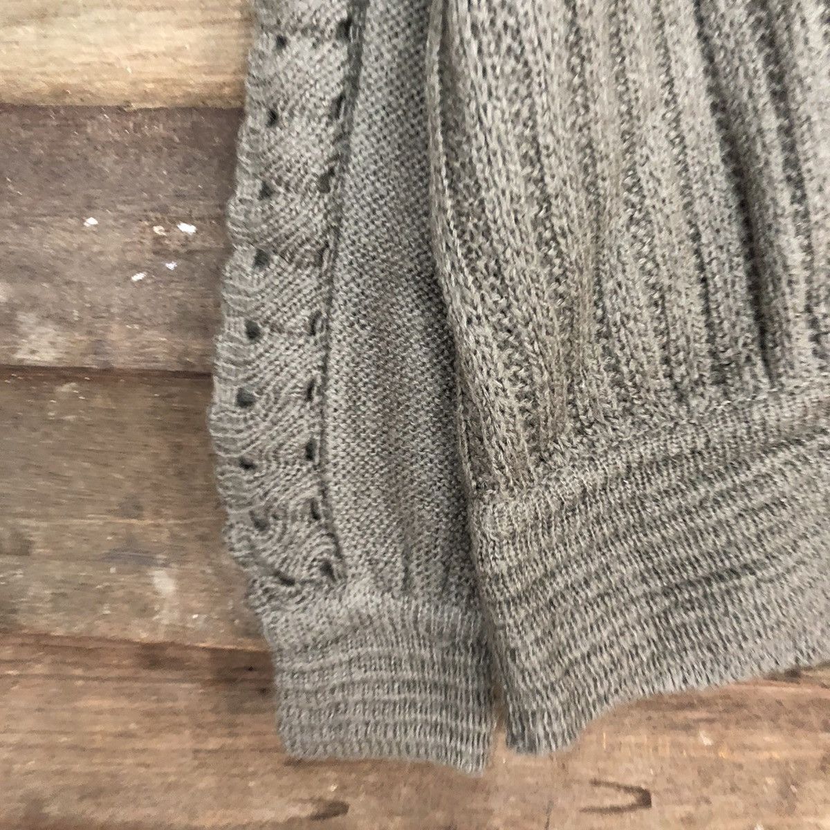 Aran Isles Knitwear Lagu Brown cable aran isle Knit Cardigan #515B Size M / US 6-8 / IT 42-44 - 6 Thumbnail