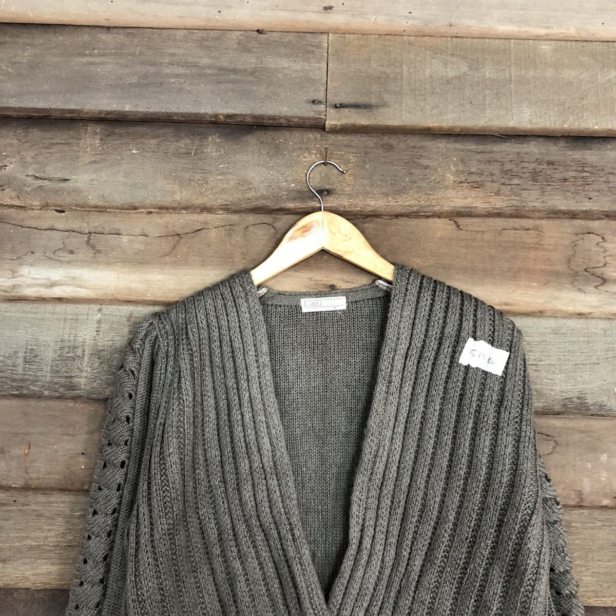 Aran Isles Knitwear Lagu Brown cable aran isle Knit Cardigan #515B Size M / US 6-8 / IT 42-44 - 2 Thumbnail
