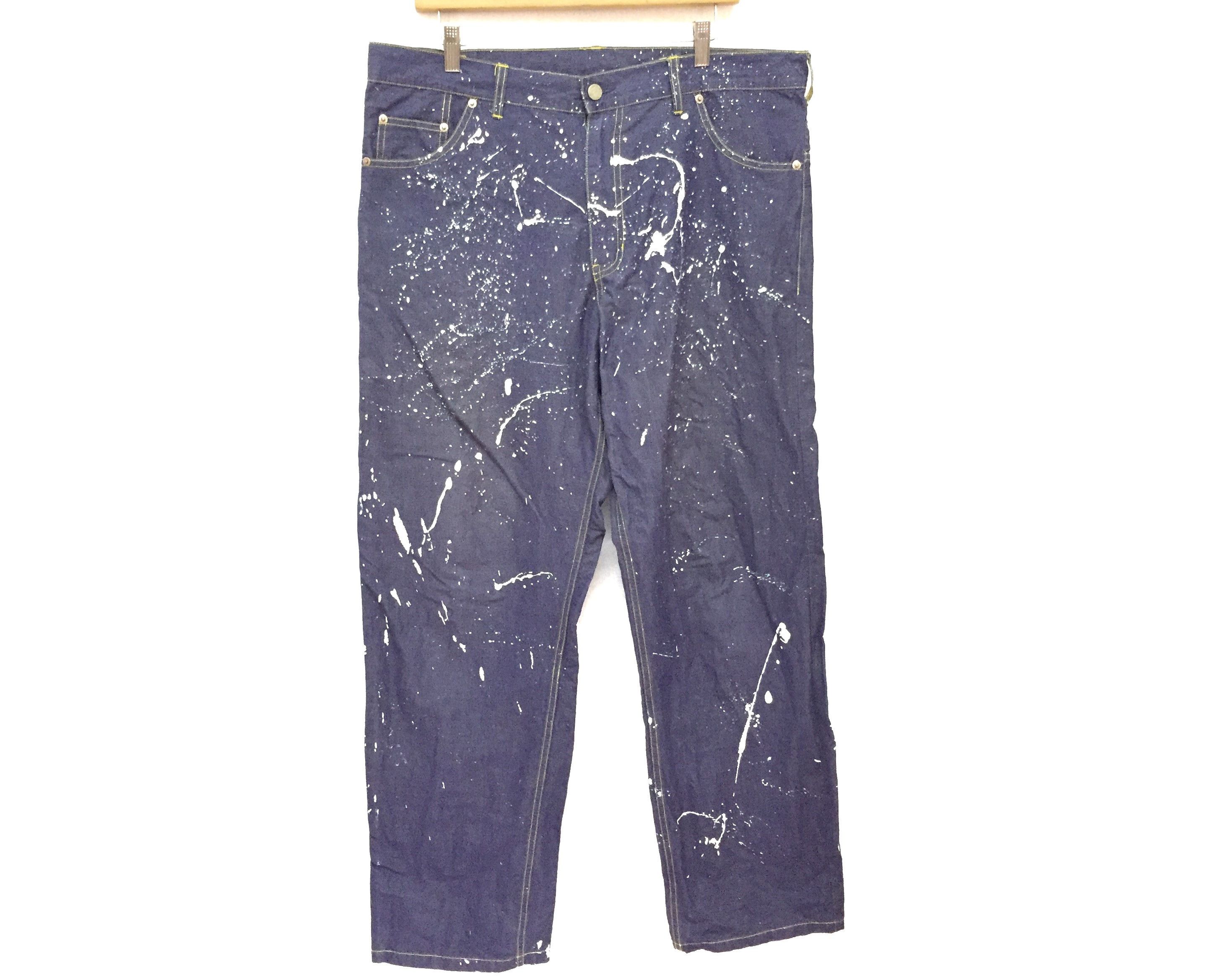 Swagger SS2002 REVOLVER splash paint Kevlar mix Japan pants Size US 35 - 2 Thumbnail