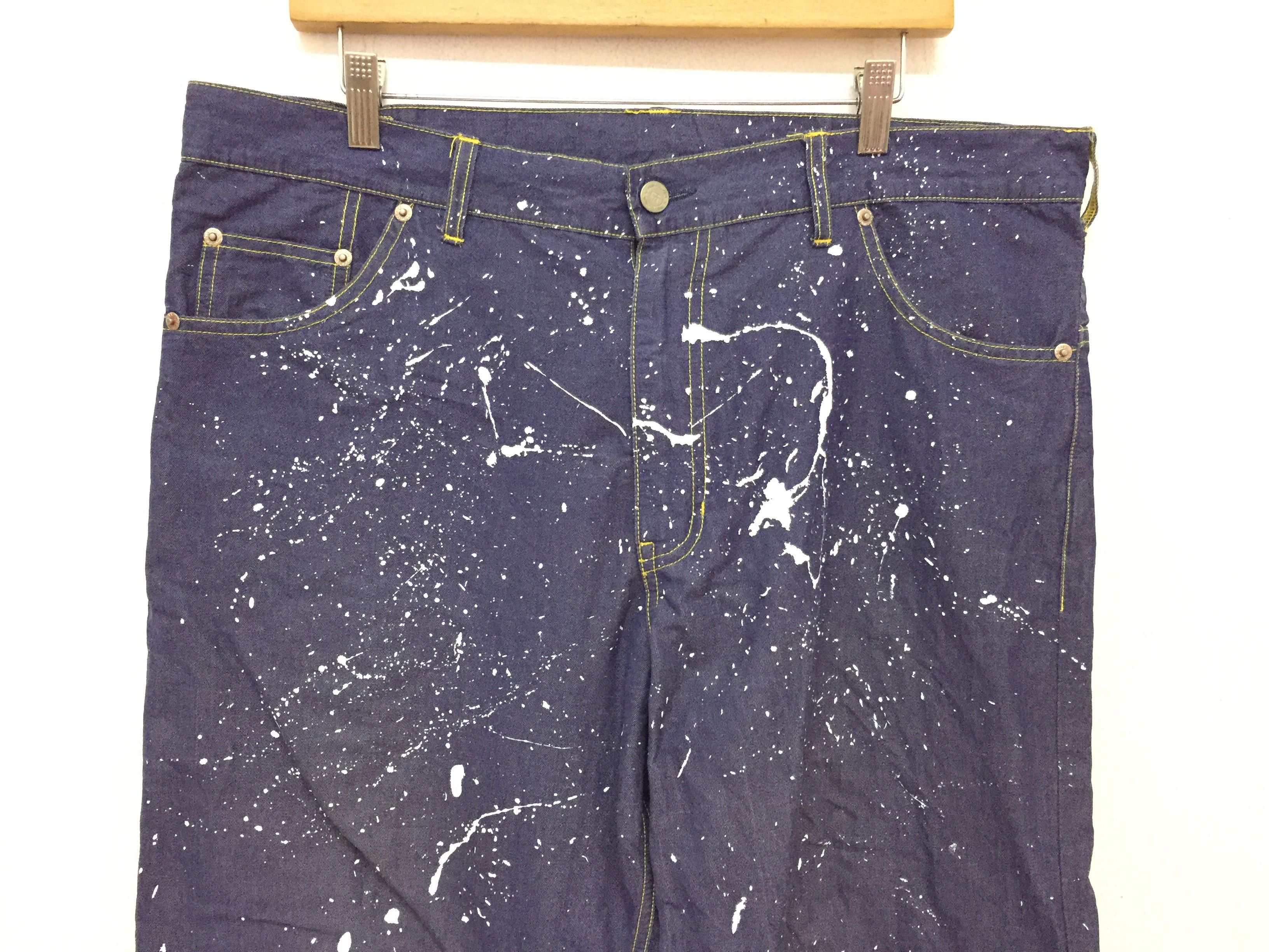 Swagger SS2002 REVOLVER splash paint Kevlar mix Japan pants Size US 35 - 3 Thumbnail