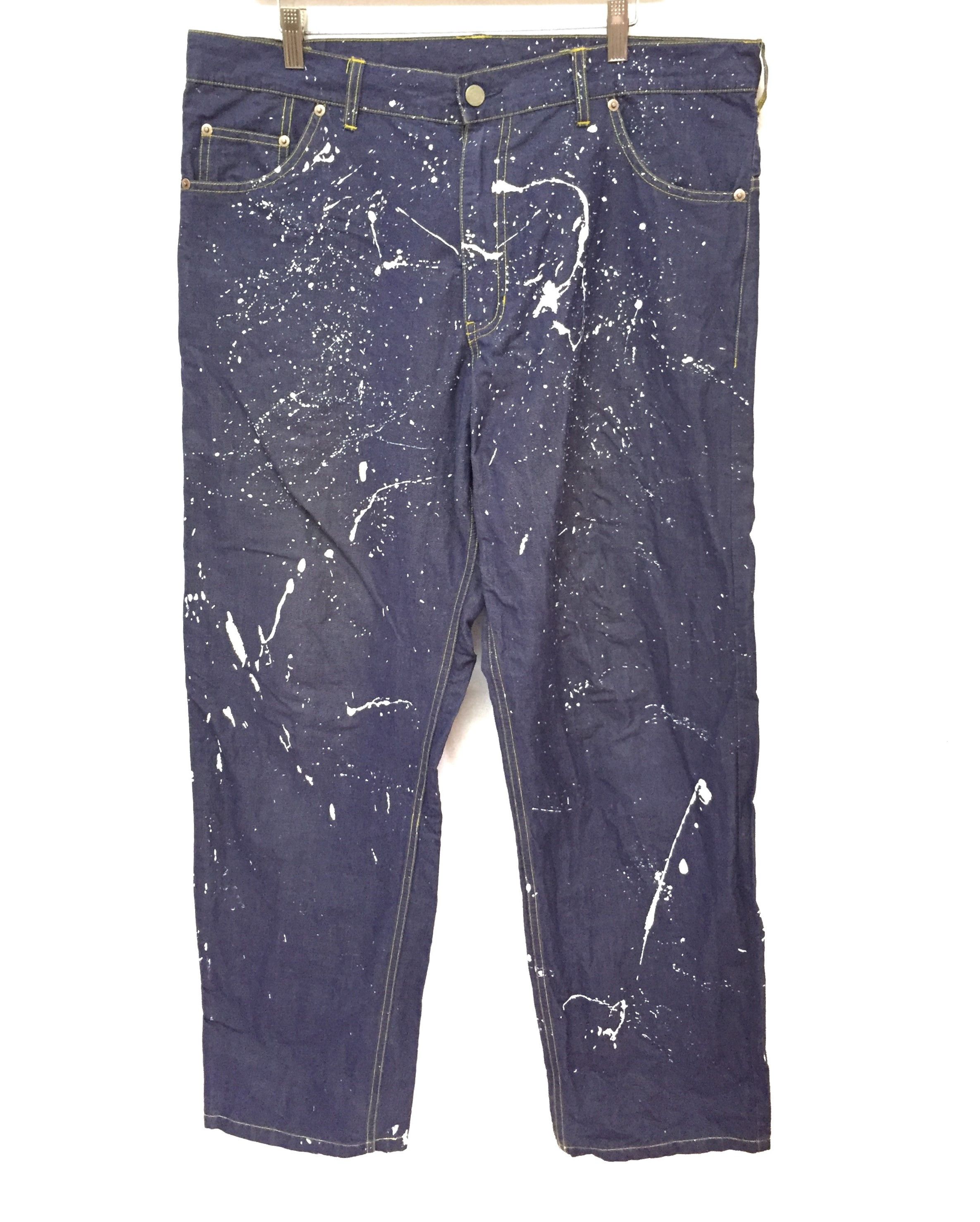 Swagger SS2002 REVOLVER splash paint Kevlar mix Japan pants Size US 35 - 1 Thumbnail