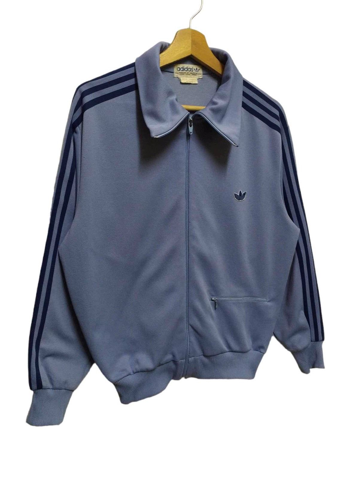 Adidas Vintage Blouson Polyester Blue 70s Descente ADA-06F Sweater Size US M / EU 48-50 / 2 - 4 Thumbnail
