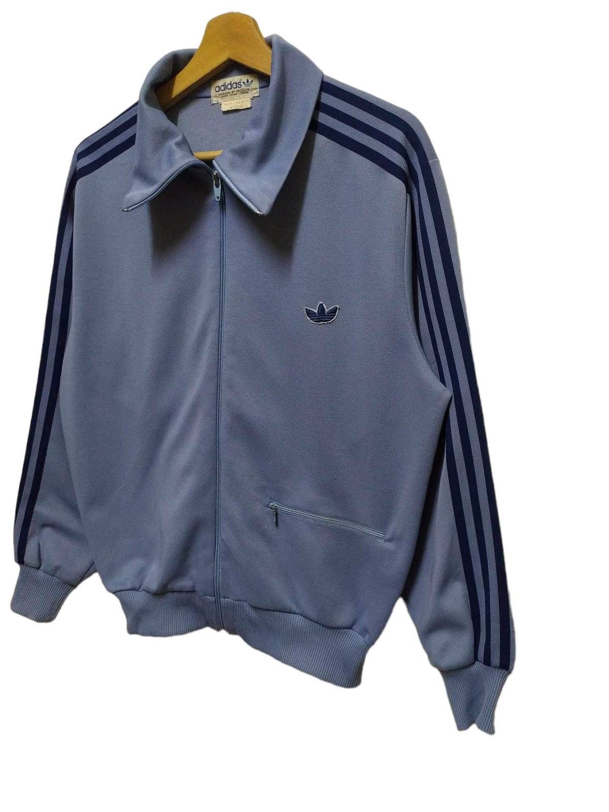 Adidas Vintage Blouson Polyester Blue 70s Descente ADA-06F Sweater Size US M / EU 48-50 / 2 - 3 Thumbnail