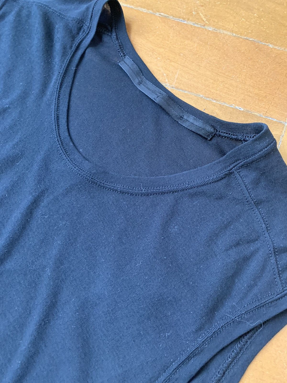 Julius Japan Made Black Elongated Tank With Semi Sheer Back Panel Size US M / EU 48-50 / 2 - 4 Thumbnail