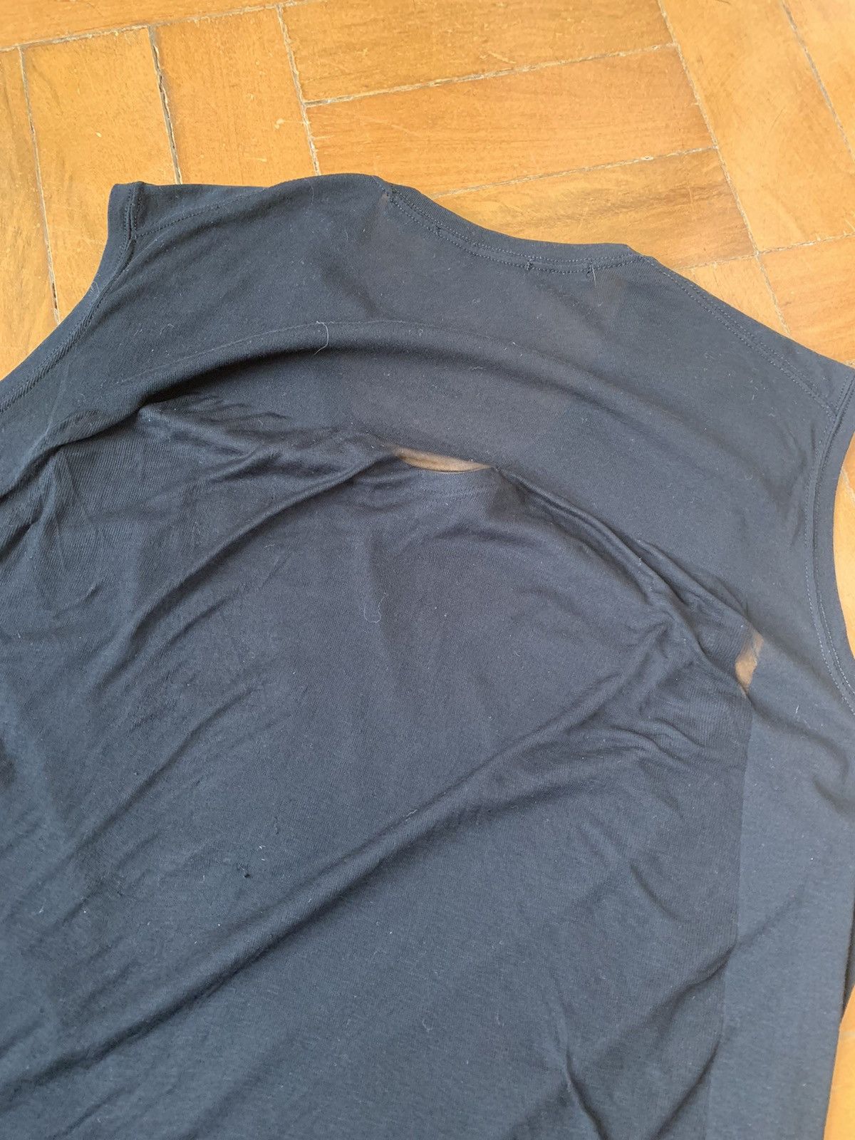 Julius Japan Made Black Elongated Tank With Semi Sheer Back Panel Size US M / EU 48-50 / 2 - 9 Thumbnail