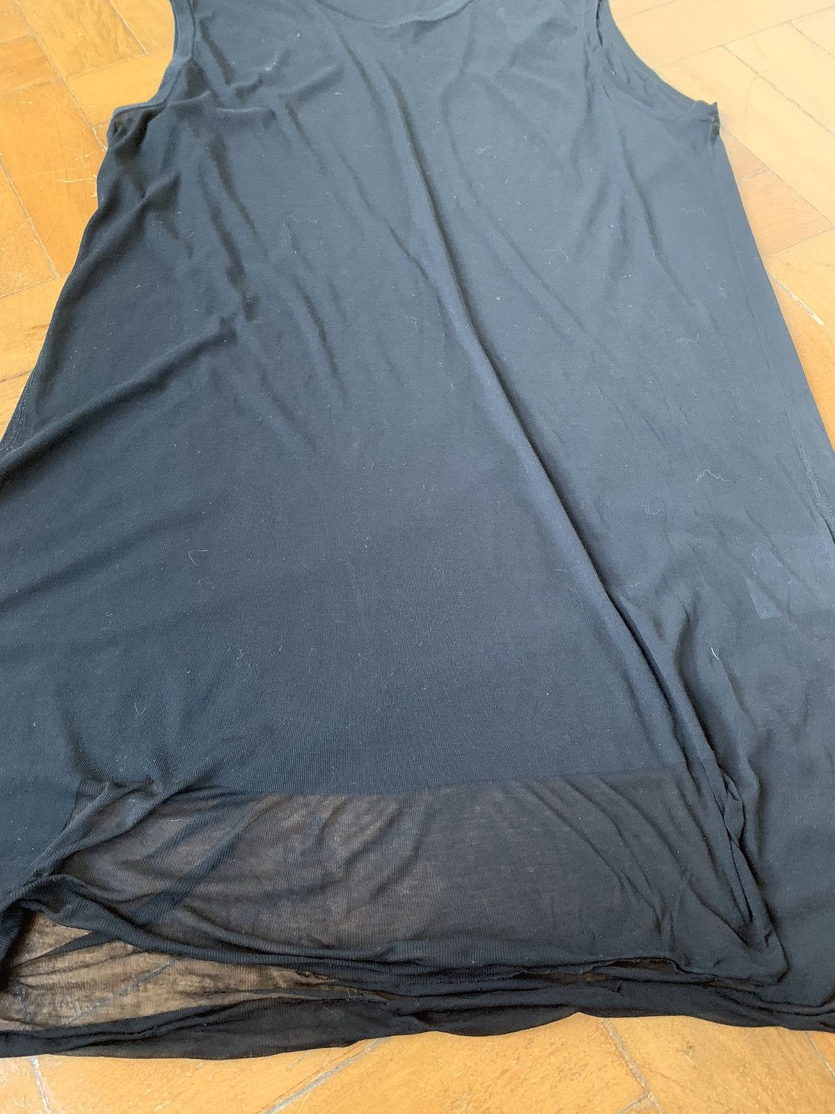 Julius Japan Made Black Elongated Tank With Semi Sheer Back Panel Size US M / EU 48-50 / 2 - 6 Thumbnail