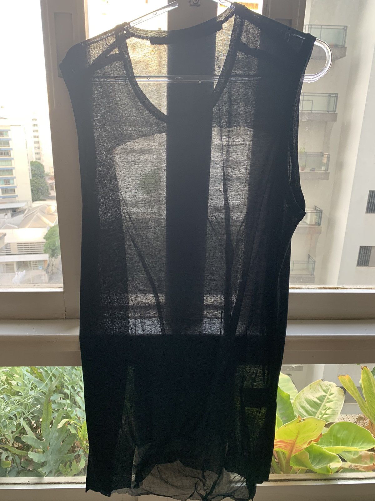 Julius Japan Made Black Elongated Tank With Semi Sheer Back Panel Size US M / EU 48-50 / 2 - 13 Thumbnail