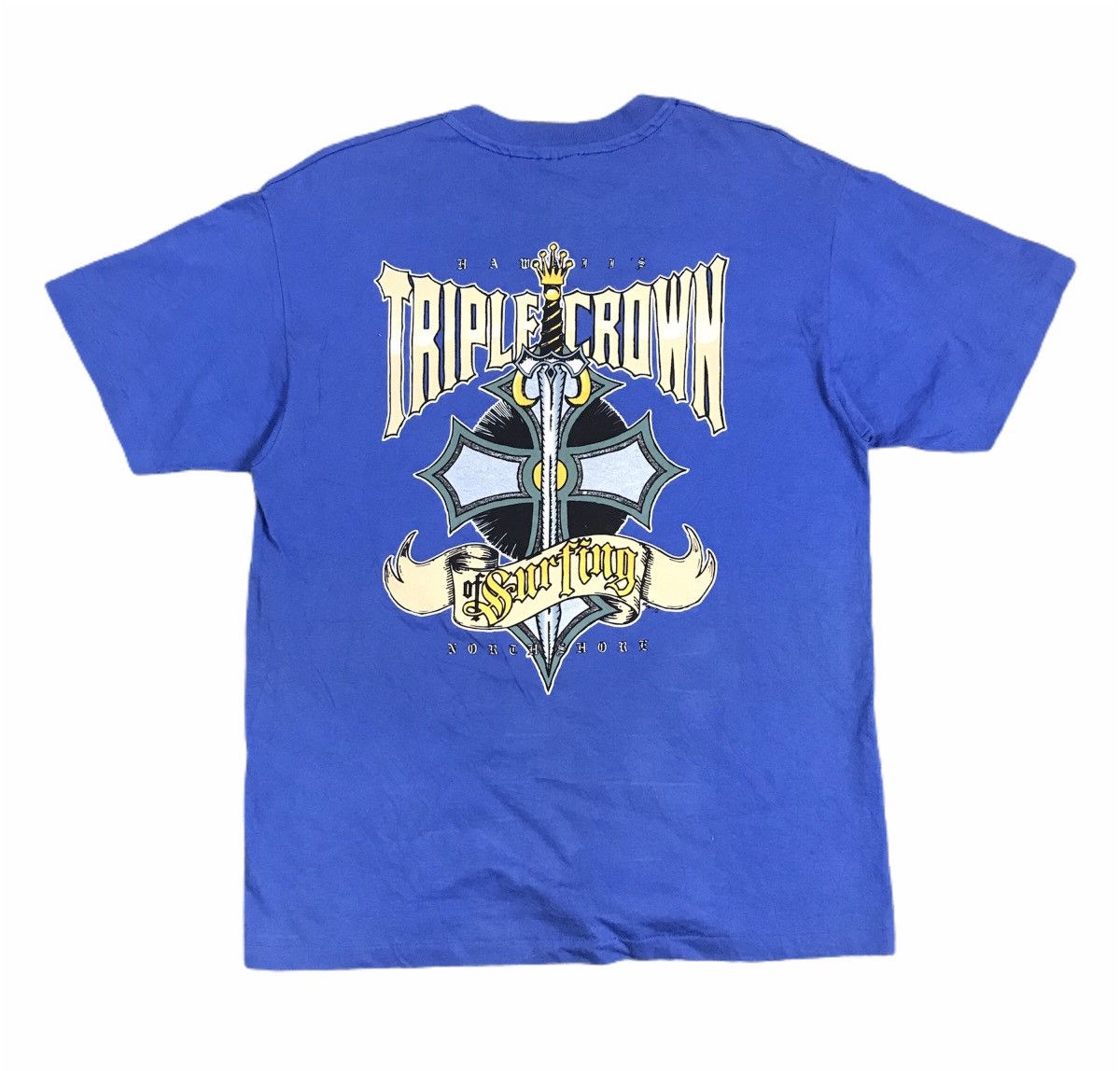 Hanes Vtg 90s Hawaii Triple Crown Of Surfing Northshore Screen Size US L / EU 52-54 / 3 - 1 Thumbnail