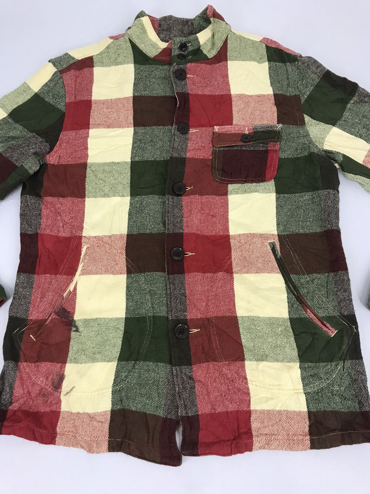 Flannel Global Work Plaid Checked Flannel Shirt Grunge Style Size US L / EU 52-54 / 3 - 2 Thumbnail