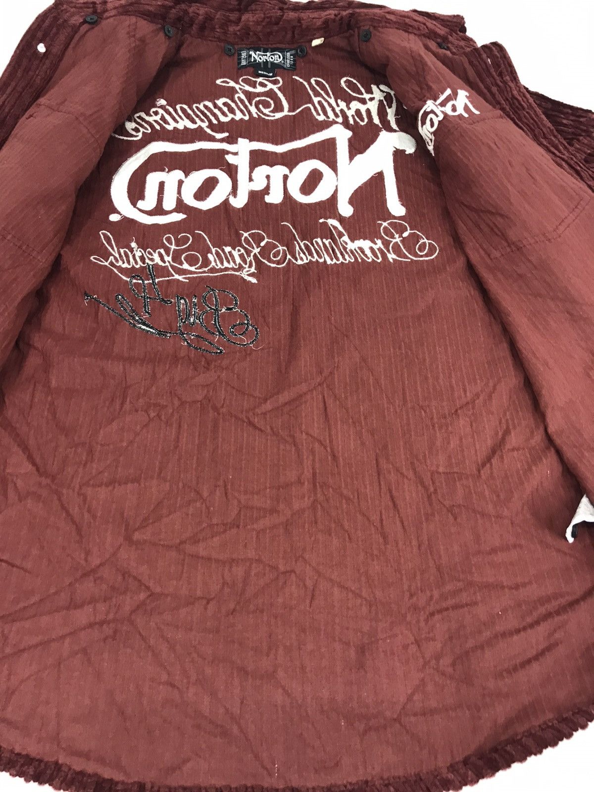 Vintage Norton England Motocycle Corduroy Jacket