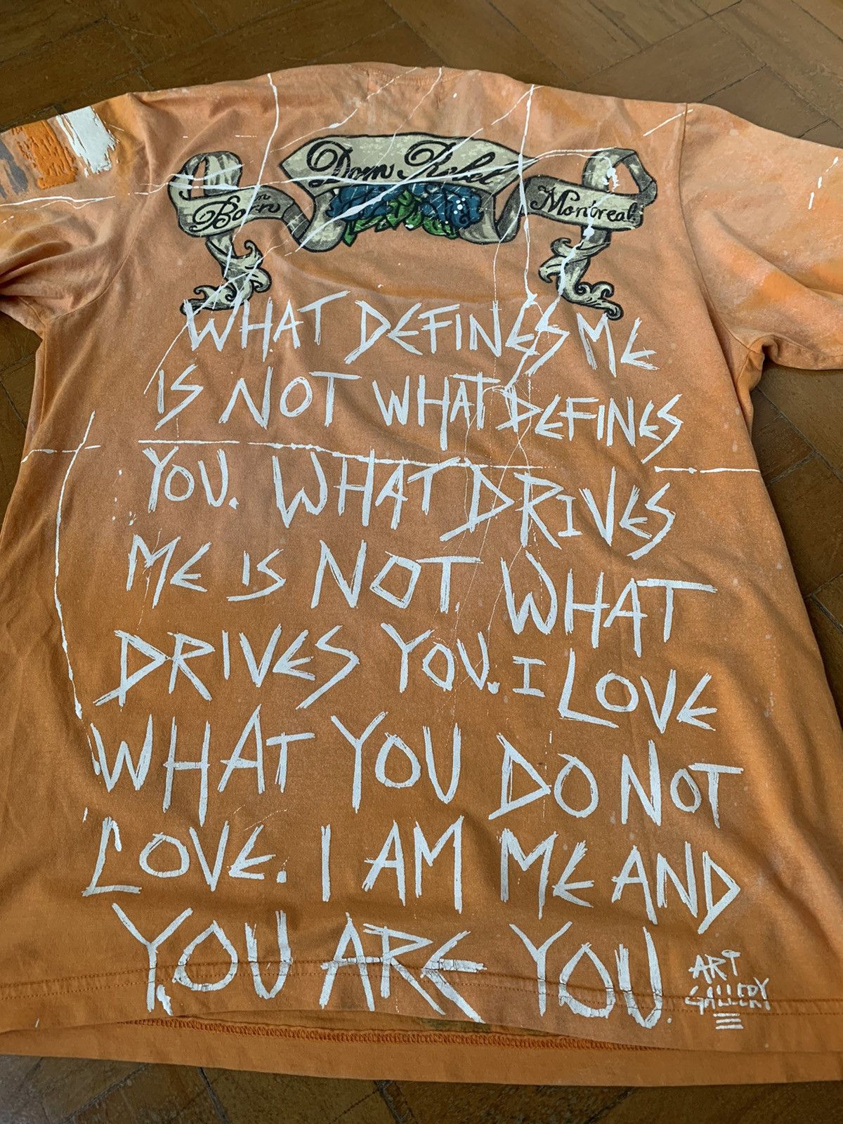 DOMREBEL New €550 Swarovski crystal embellished hand painted tshirt Size US M / EU 48-50 / 2 - 13 Thumbnail