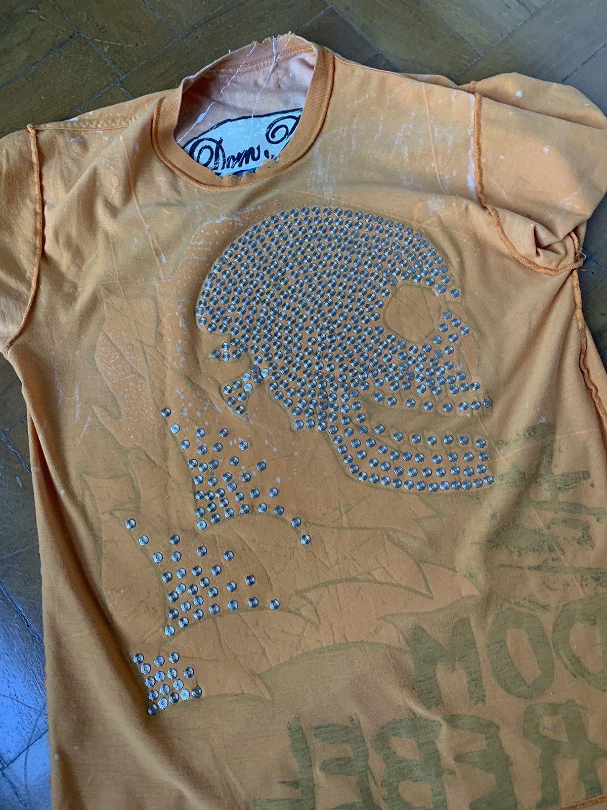 DOMREBEL New €550 Swarovski crystal embellished hand painted tshirt Size US M / EU 48-50 / 2 - 16 Thumbnail
